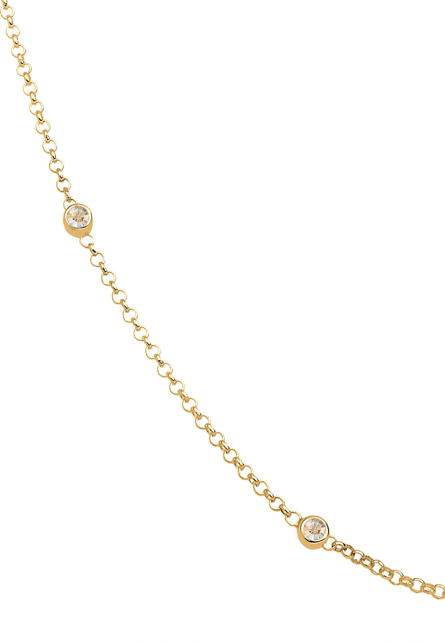 Elli Silberkette »Halskette Solitär Basic Kristalle 925 Silber«