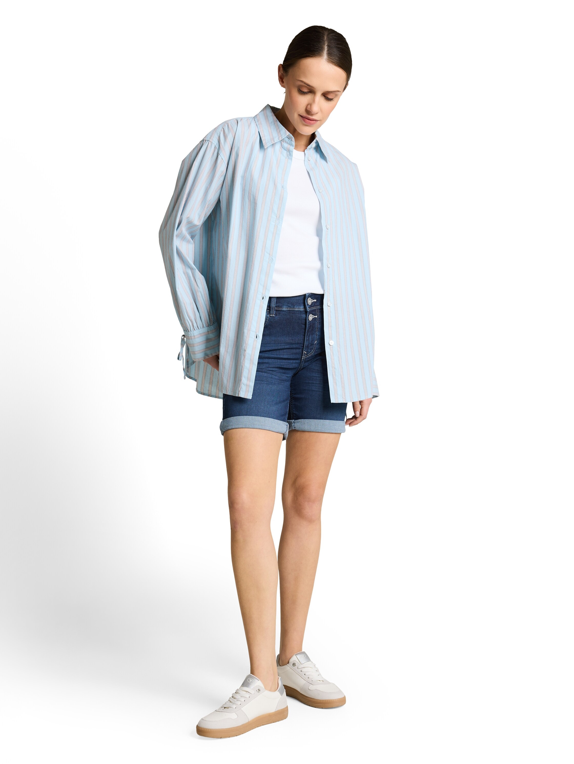 TOM TAILOR Jeansshorts »ALEXA Slim« mit Aufschlag und Stretch