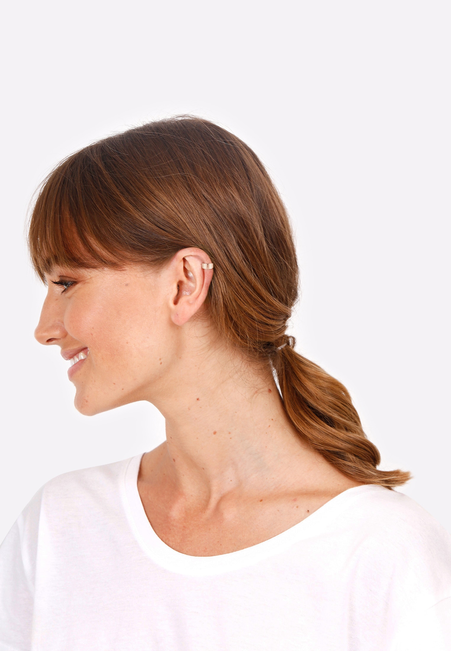 Elli Ohrklemme »Ohrringe Basic Single Earcuff Trend Breit 925 Silber«