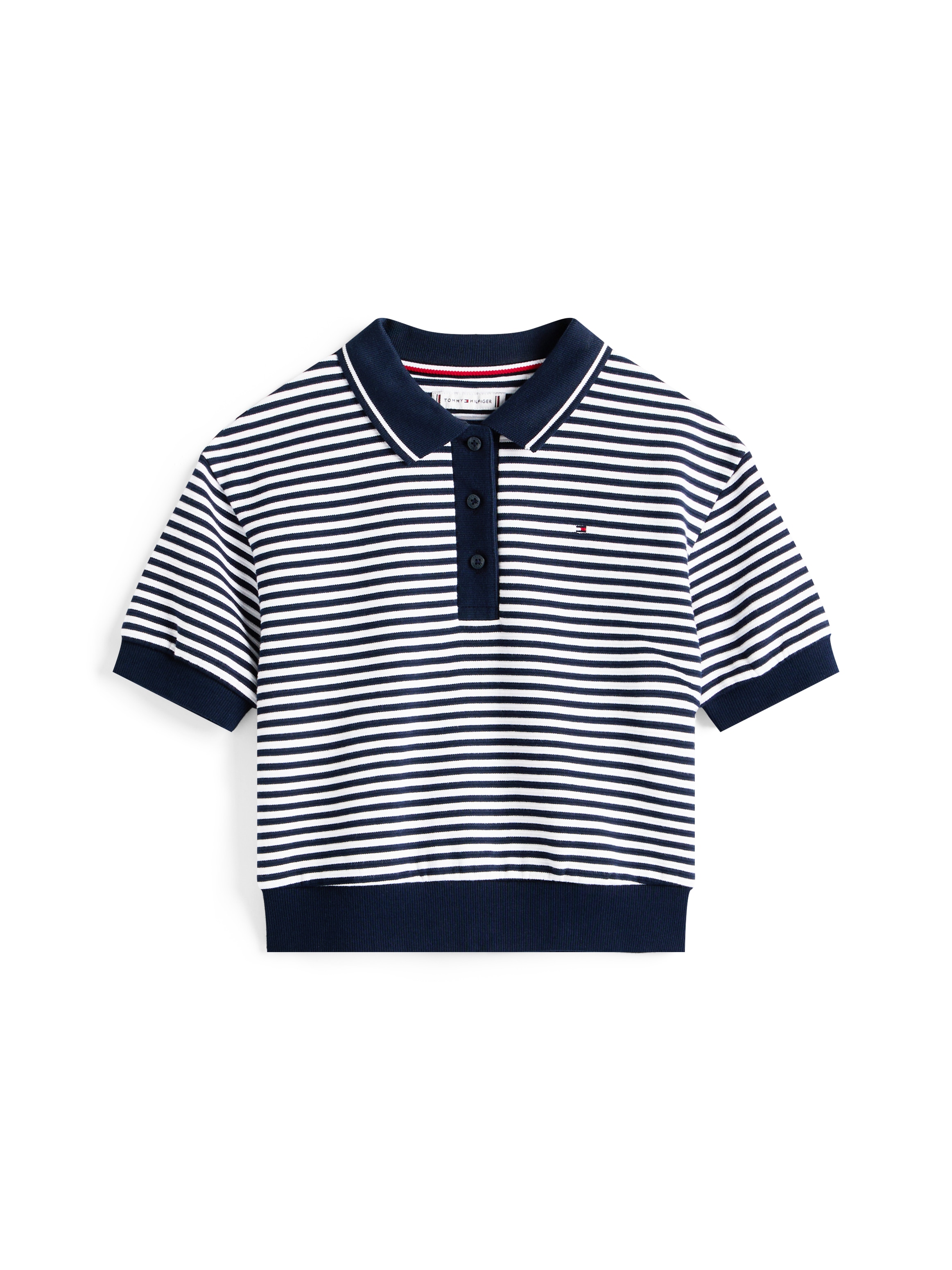 Tommy Hilfiger Poloshirt »OTTOMAN STRIPE POLO SS«, für Kinder bis 16 Jahre, mit breitem Saumbund