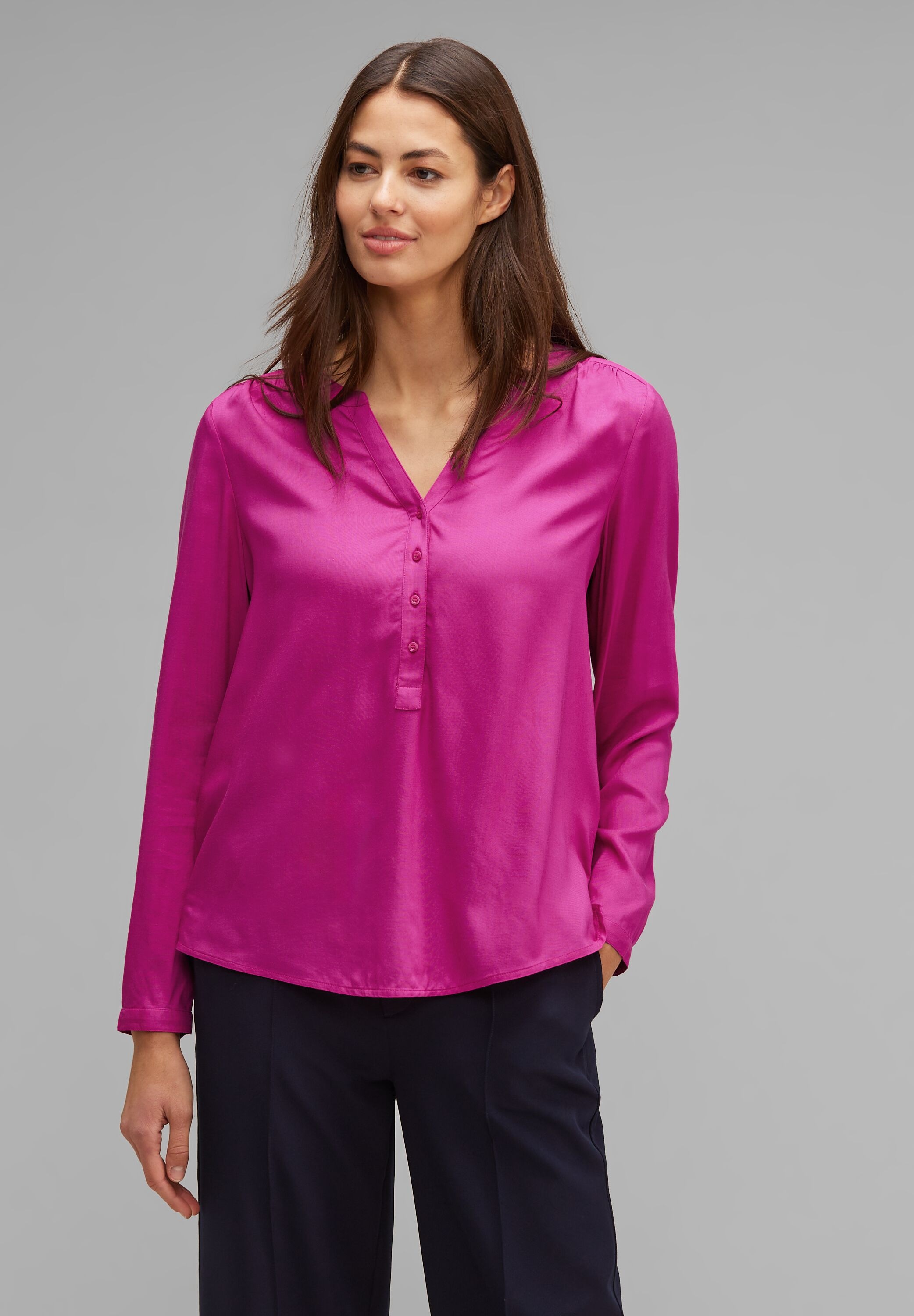 STREET ONE Shirtbluse »Style Bamika«, mit Seitenschlitzen bestellen im OTTO  Online Shop
