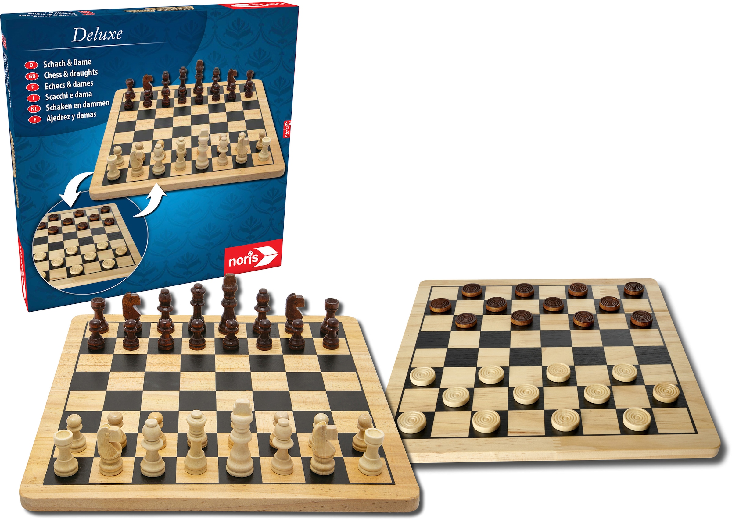 Noris Spiel »Deluxe Holz - Schach & Dame«