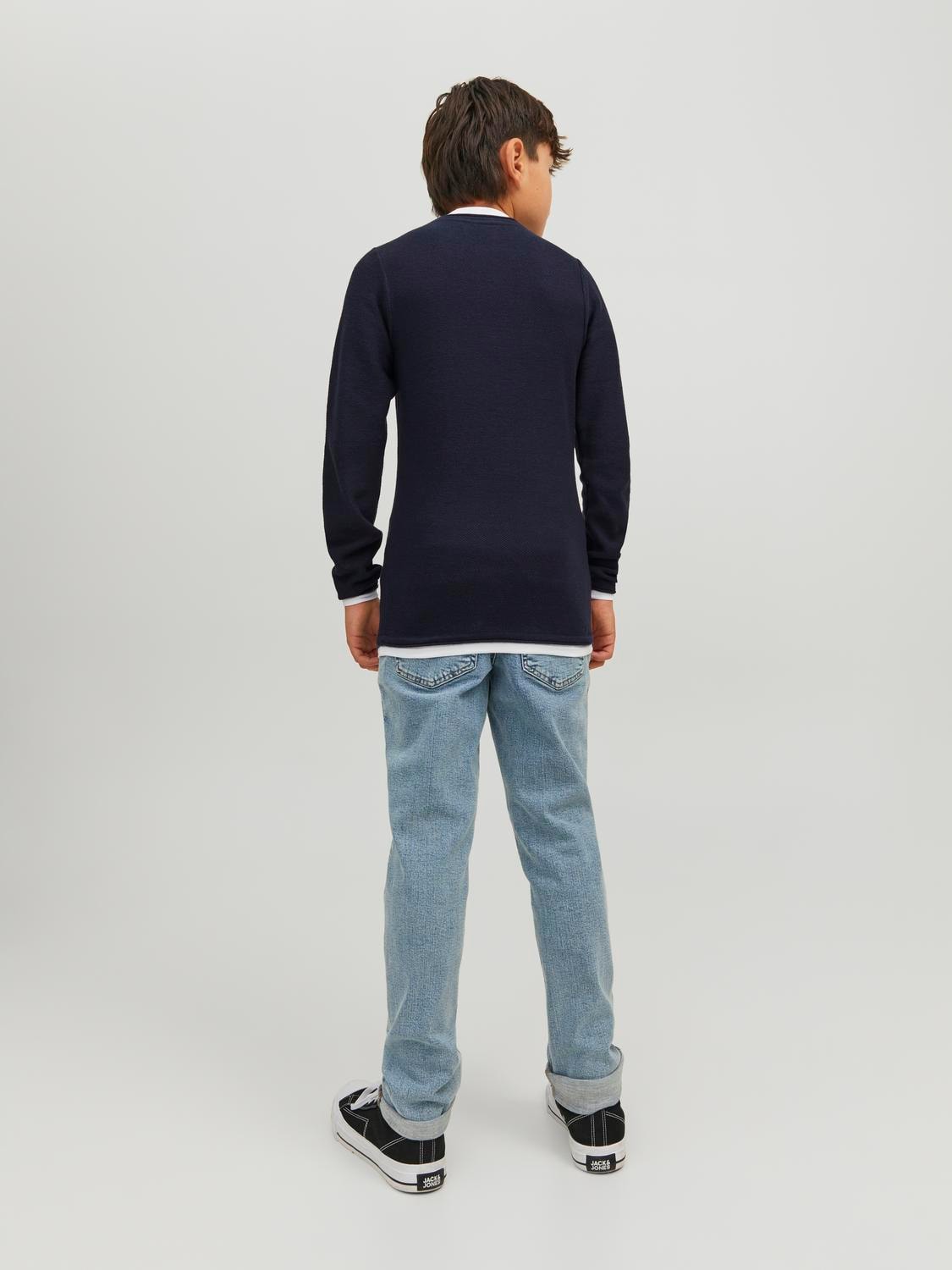 Jack & Jones Junior Strickpullover »JORTWINN KNIT CREW NECK JNR«