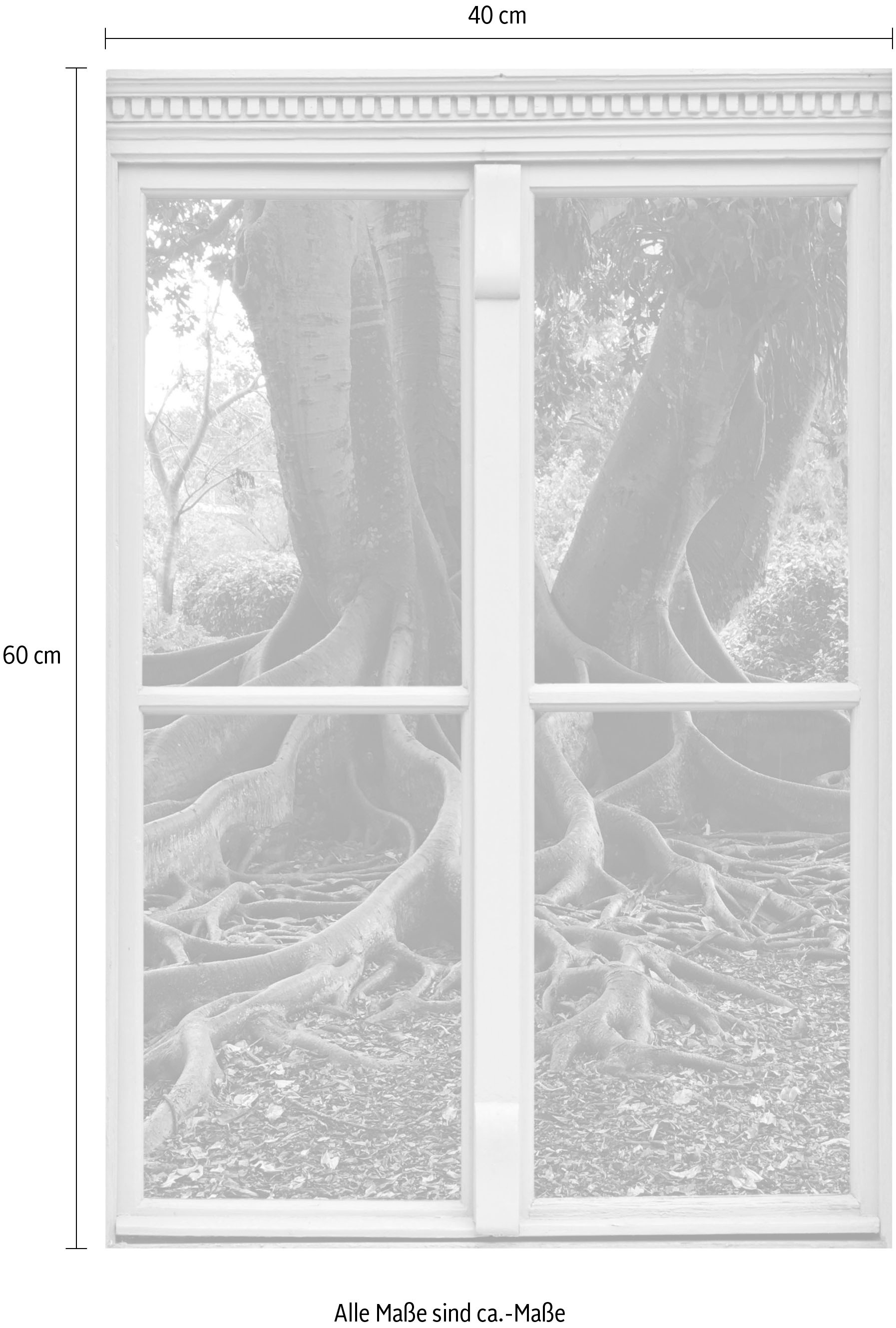 queence Wandsticker »Wurzeln« Wandsticker, Wandbild, selbstklebend, 3D, Fenster