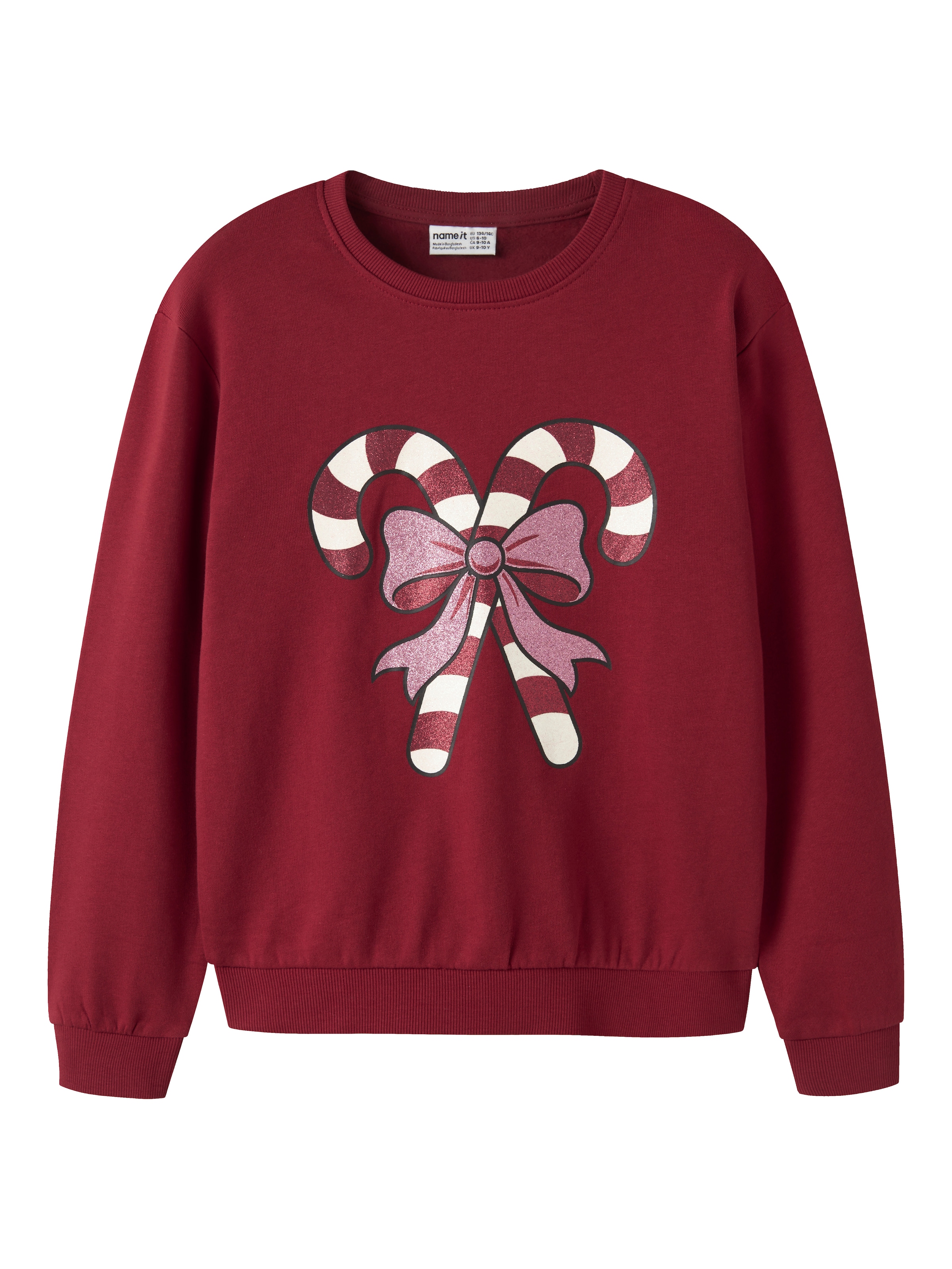 Name It Weihnachtssweatshirt »NKFVERTRUD LS NREG SWEAT BRU«, Weihnachten, Baumwolle, regular fit
