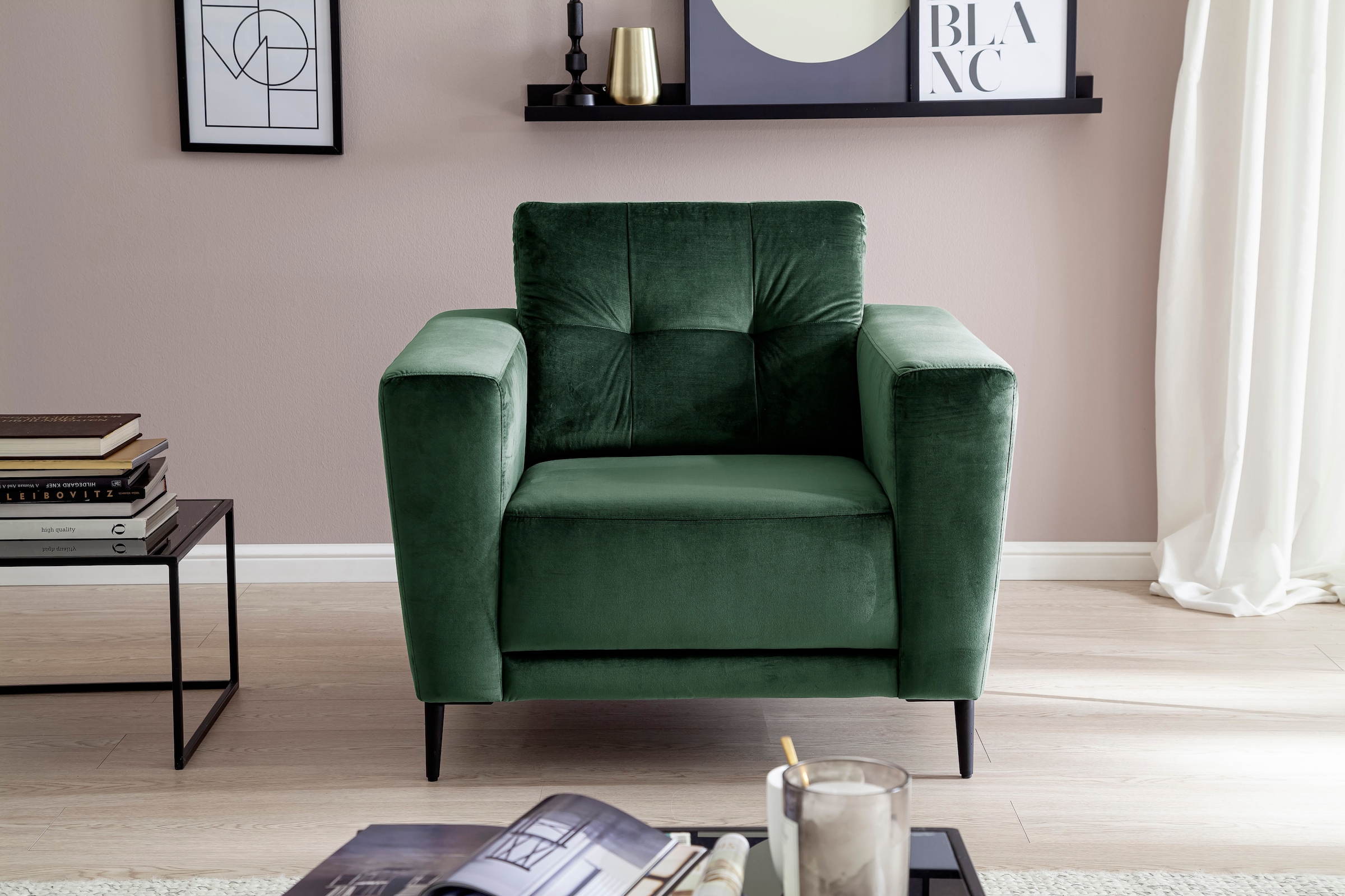 Trends by HG Sessel »Barcelona«, mit Metallfuss, frei im Raum stellbar