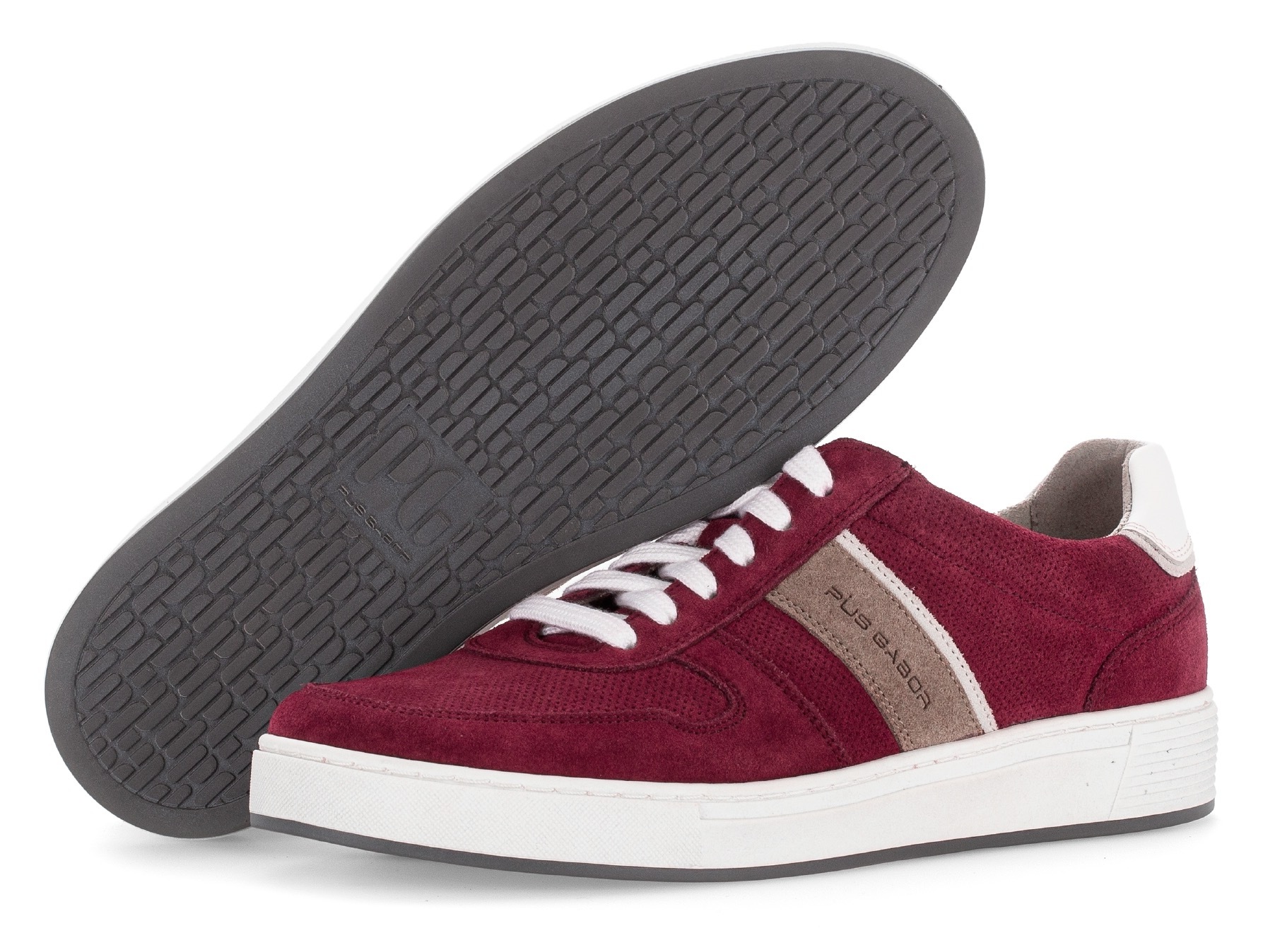 Pius Gabor Sneaker, Freizeitschuh, Halbschuh, Schnürer mit Kontrastbesätze, Weite G