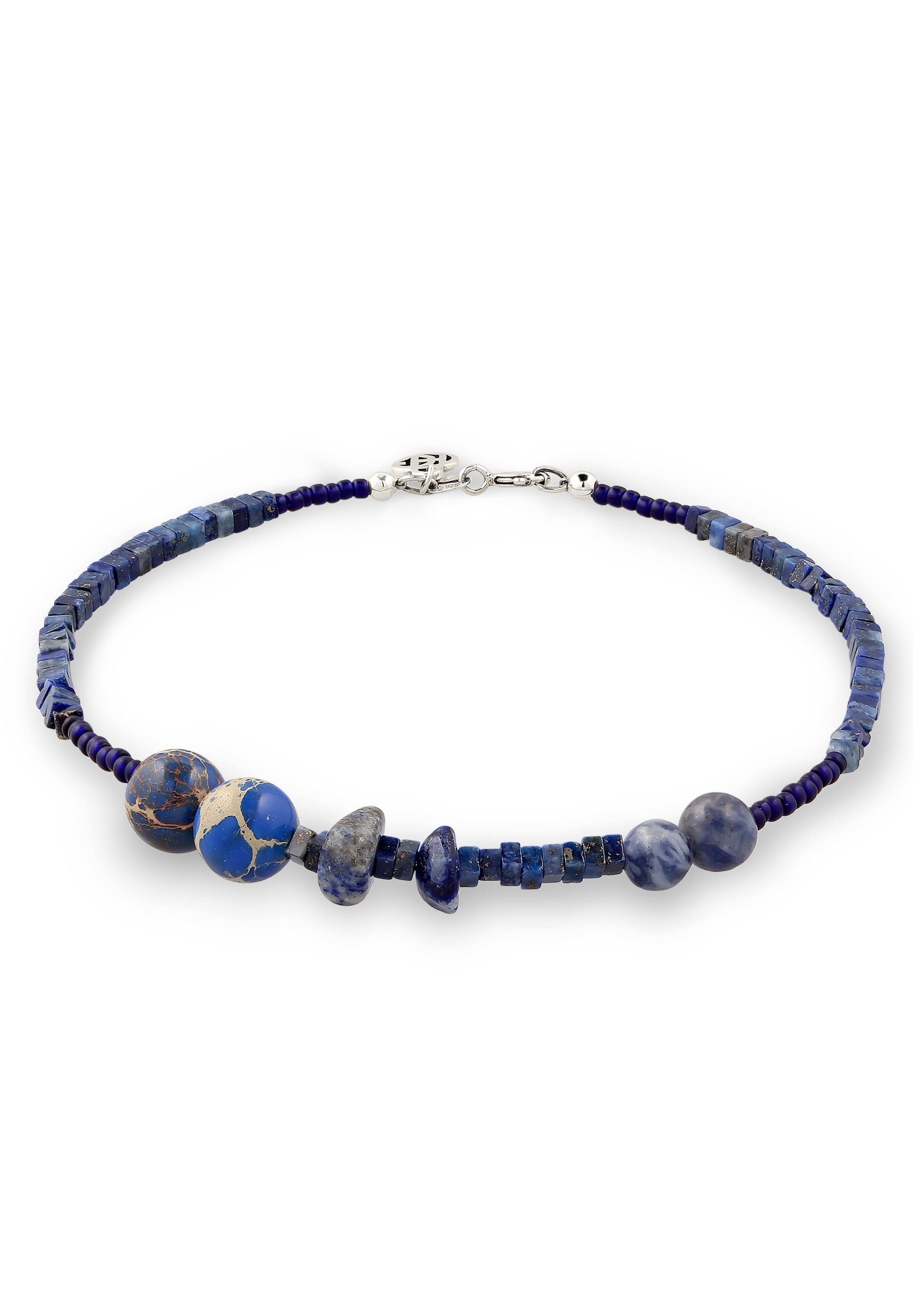 HAZE & GLORY Armkette »Armband Lapis Lazuli Edelsteine Blau 925 Sterling Silber«