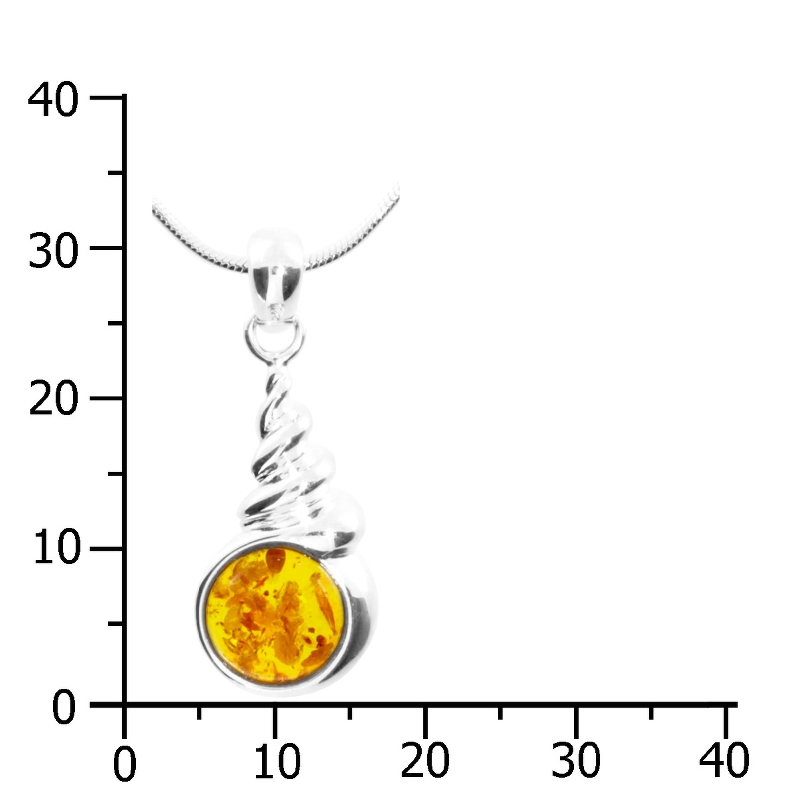 OSTSEE-SCHMUCK Kette mit Anhänger »- Schnecke - Silber 925/000 - Bernstein«