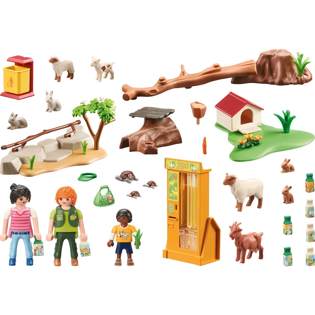 Playmobil® Konstruktions-Spielset »Erlebnis-Streichelzoo (71191), Family Fun«, (63 St.)