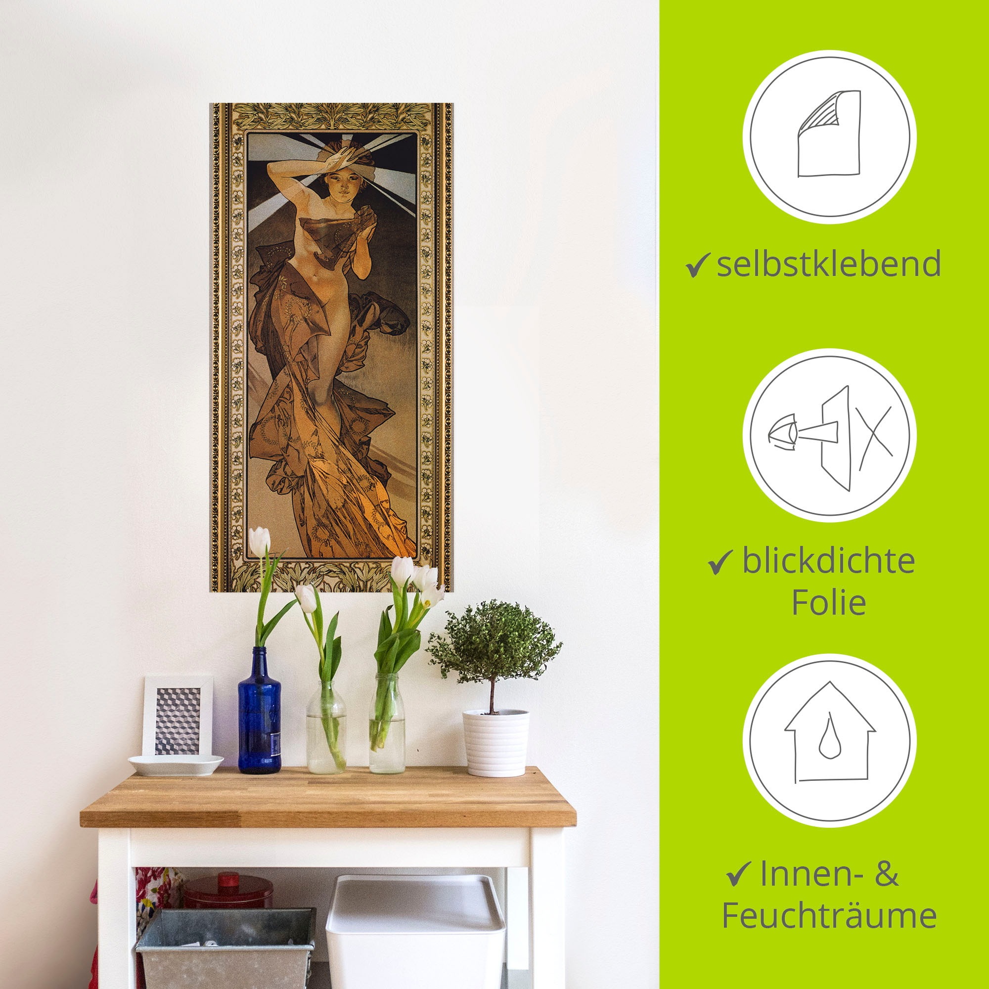 Artland Wandbild »Sterne: Der Morgenstern«, Frau, (1 St.), als Leinwandbild, Wandaufkleber in verschied. Größen