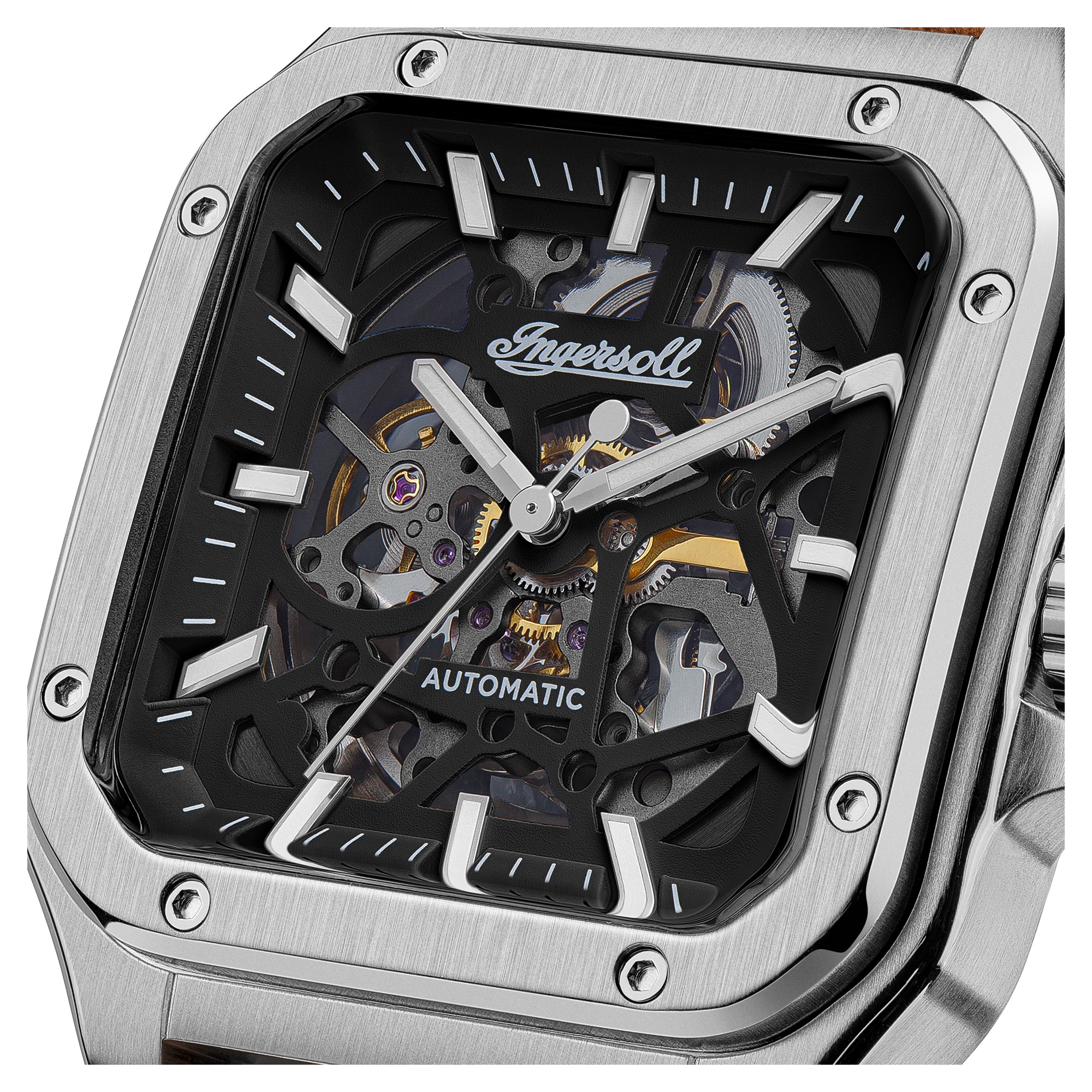 Ingersoll Automatikuhr »The Ollie« Armbanduhr, Herrenuhr, Mechanische Uhr, Lederarmband, analog