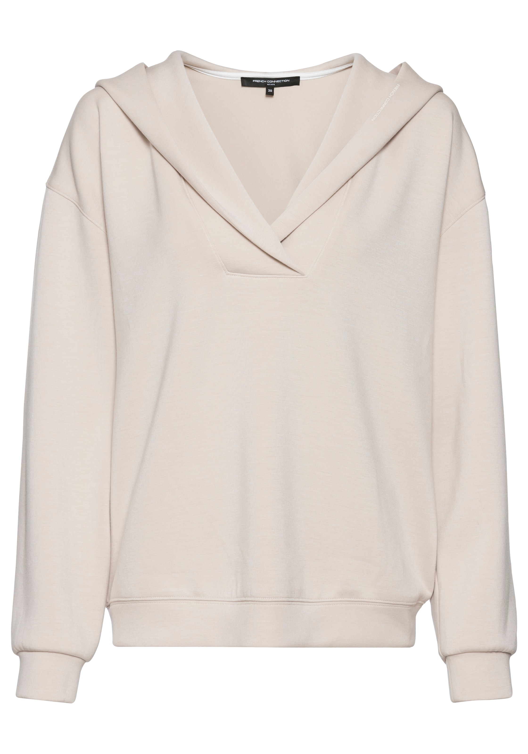 French Connection Hoodie, mit V-Ausschnitt und breitem Kragen, Loungewear