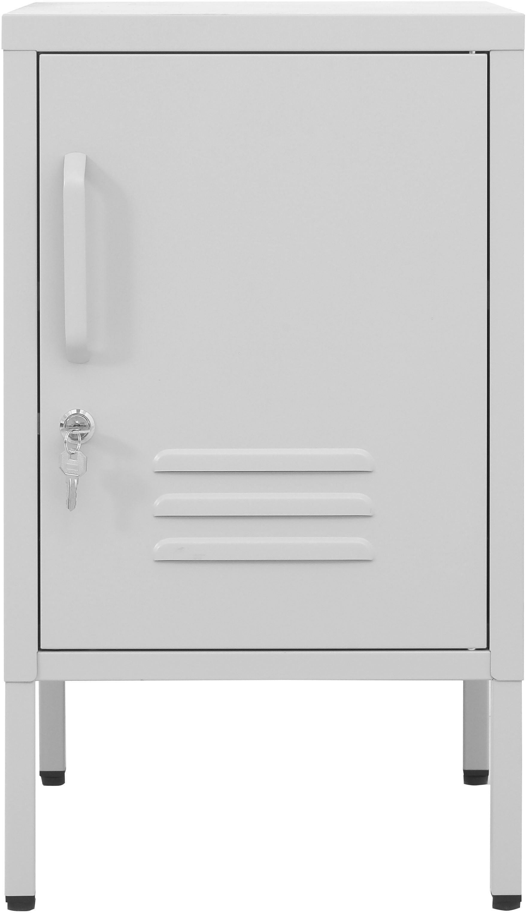 INOSIGN Nachtkommode »Nachttisch Nachtkonsole Beistelltisch Metallschrank Siena« in 4 Farben aus Metall Stahlschrank Bestseller,  in der Höhe verstellbar, abschließbar