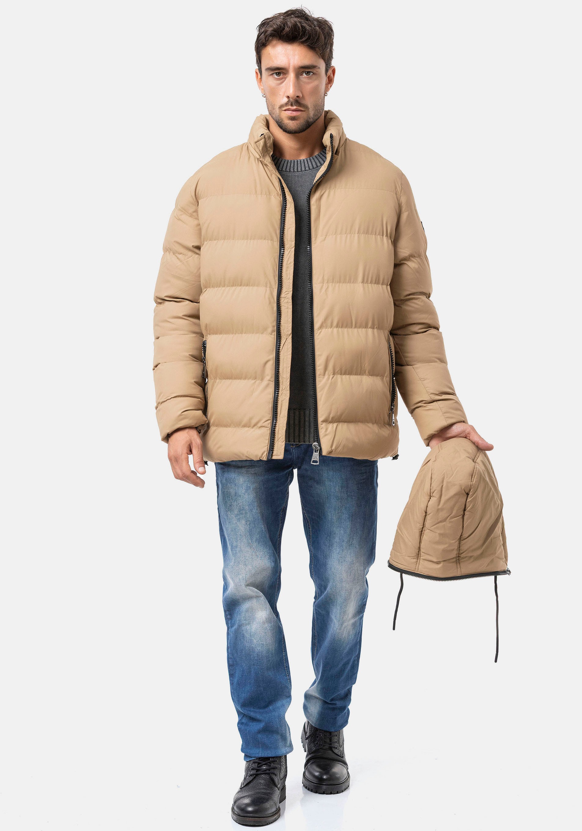 Cipo & Baxx Steppjacke mit Kapuze