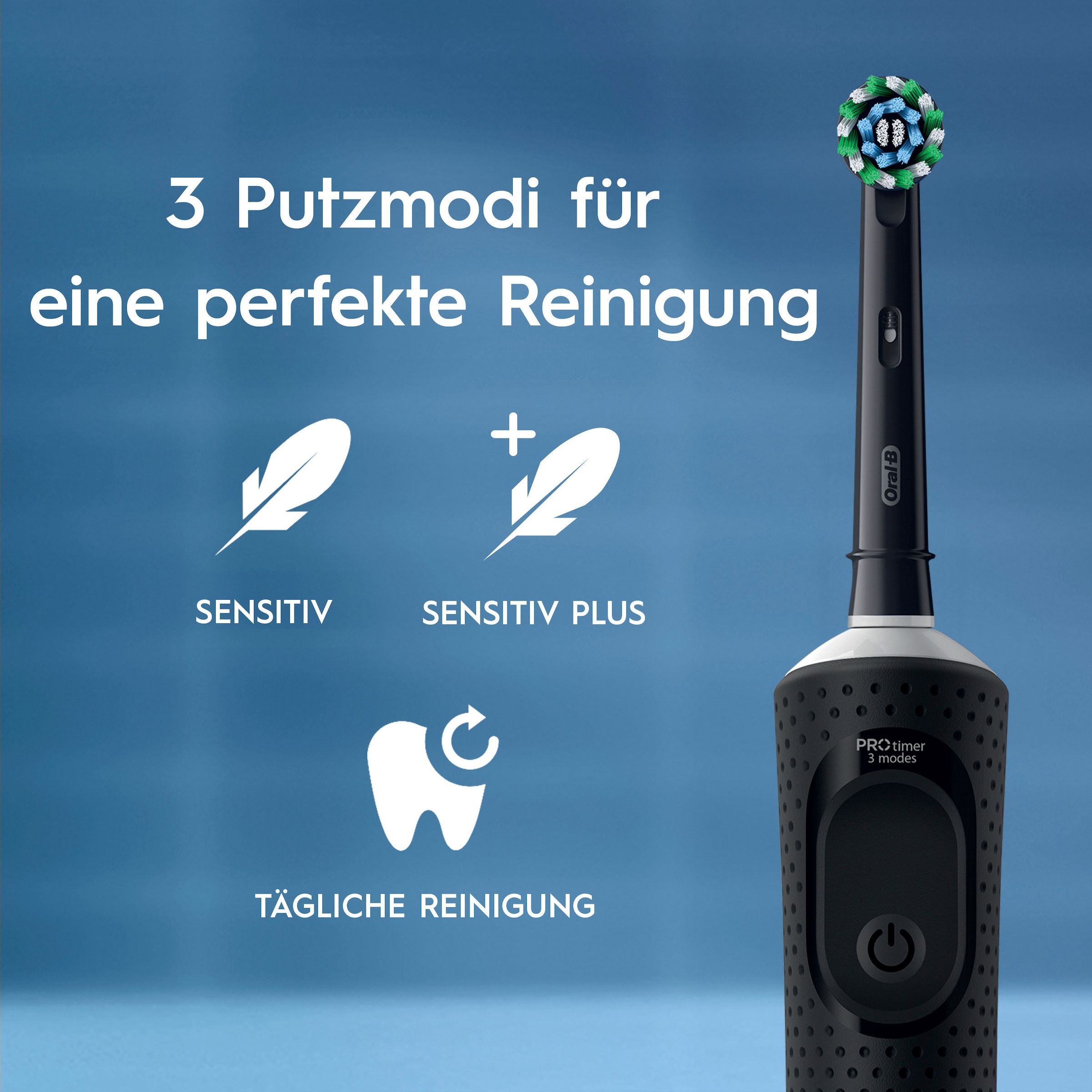 Oral-B Elektrische Zahnbürste »Vitality Pro Doppelpack« 2 Stk. Aufsteckbürsten Indikator-Borsten