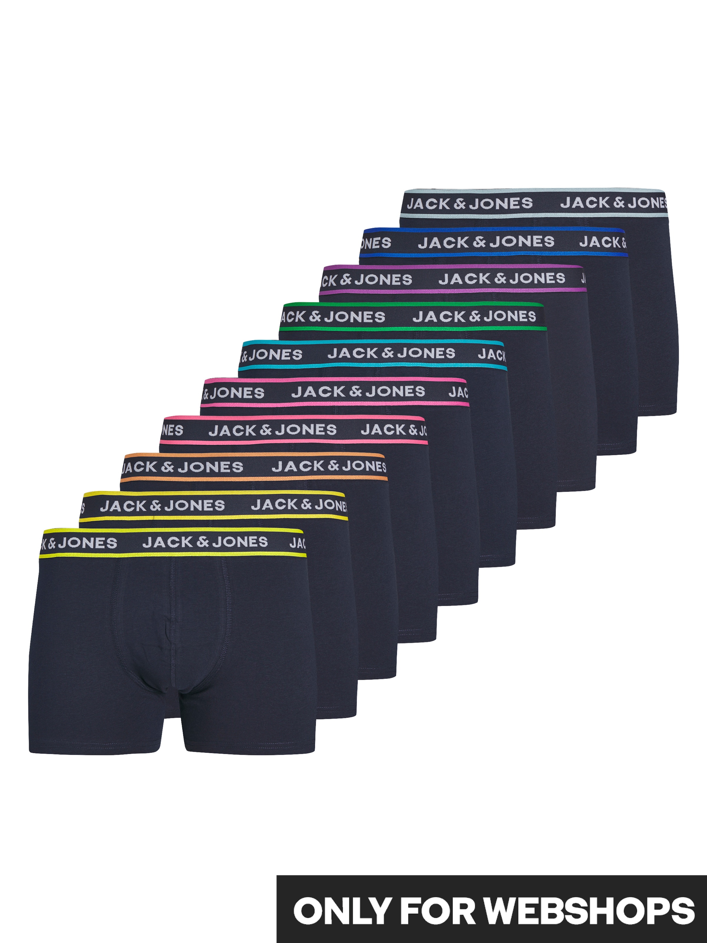 Jack & Jones Boxershorts »JACLIME SOLID TRUNKS 10 PACK« Packung, 10 Stk.