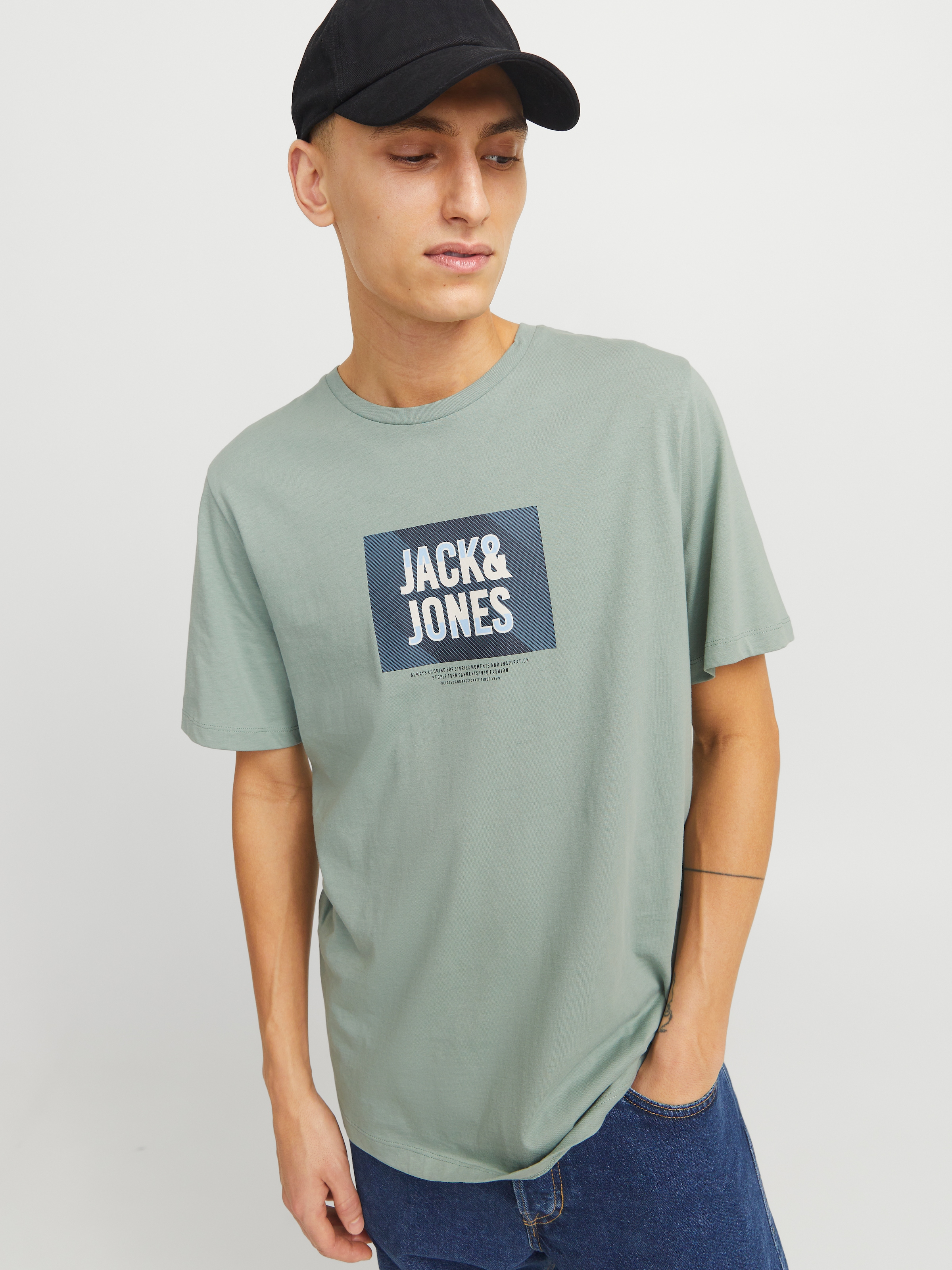 Jack & Jones Print-Shirt »JJHUDSON TEE SS CREW NECK«