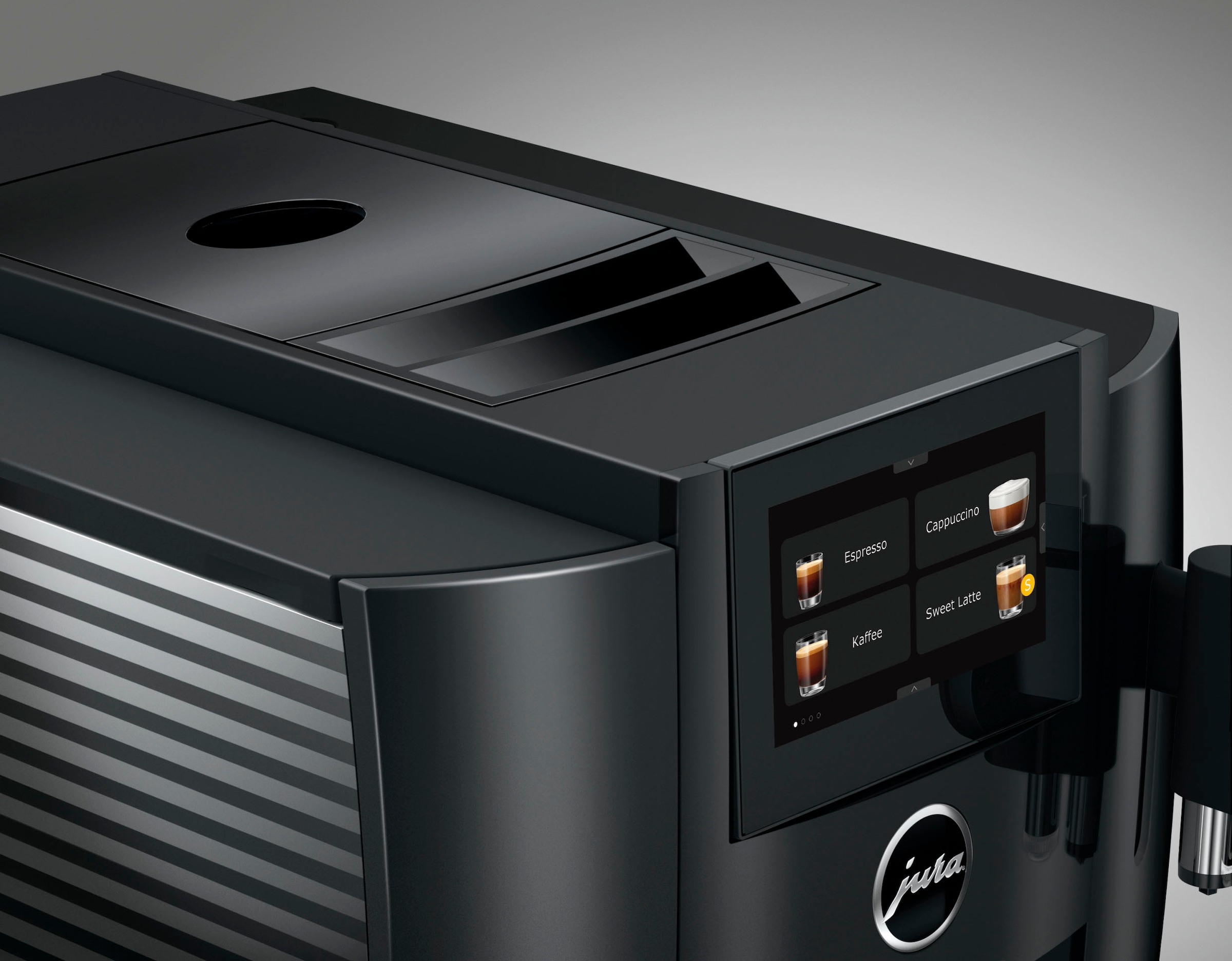 JURA Kaffeevollautomat »15482 S8 (EB), Piano Black« 27 Spezialitäten, Touch, Sweet Foam & Sirupaufsatz