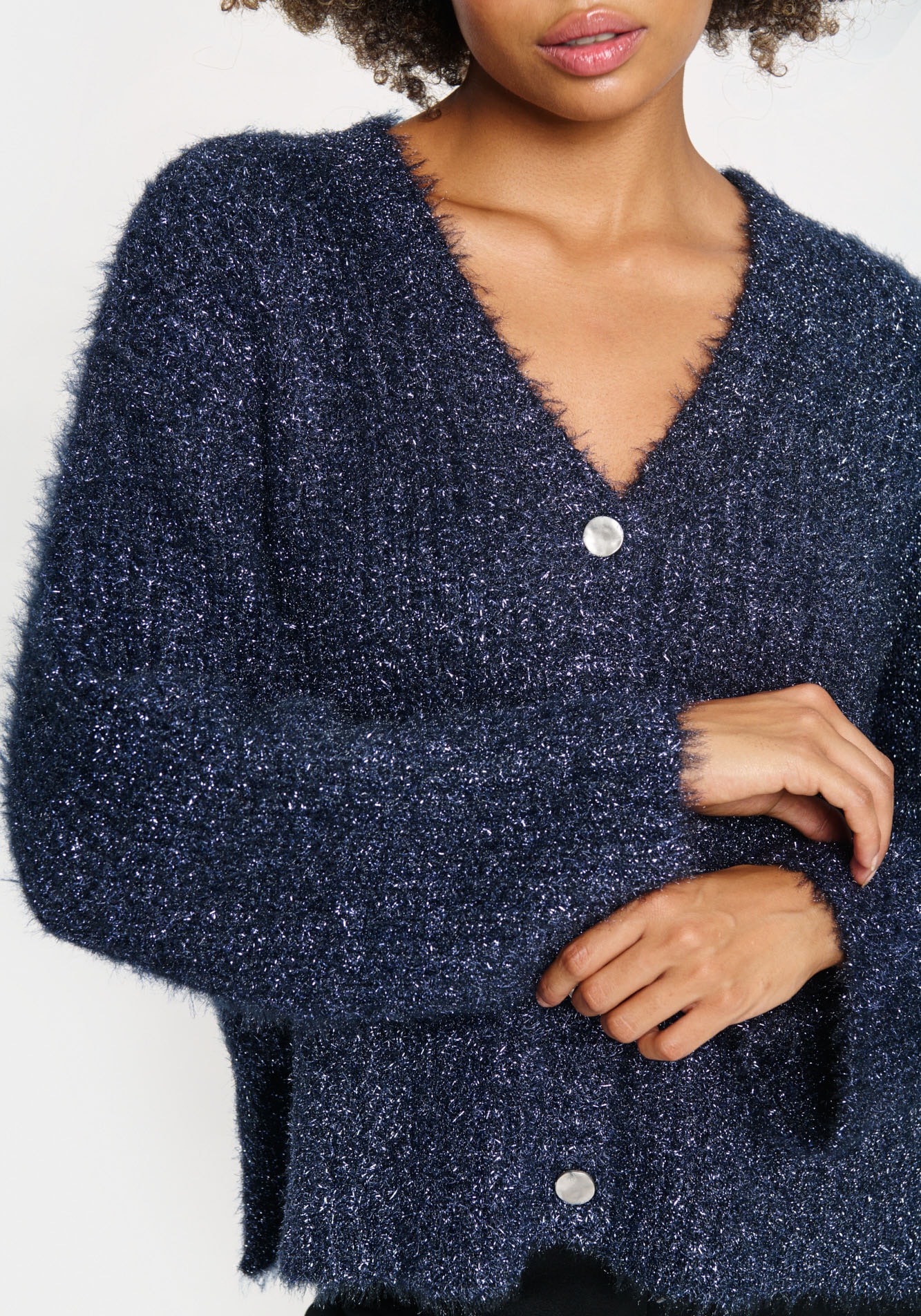 Saint Tropez Strickjacke »HalfaSZ Cardigan«, mit Glitzereffekt