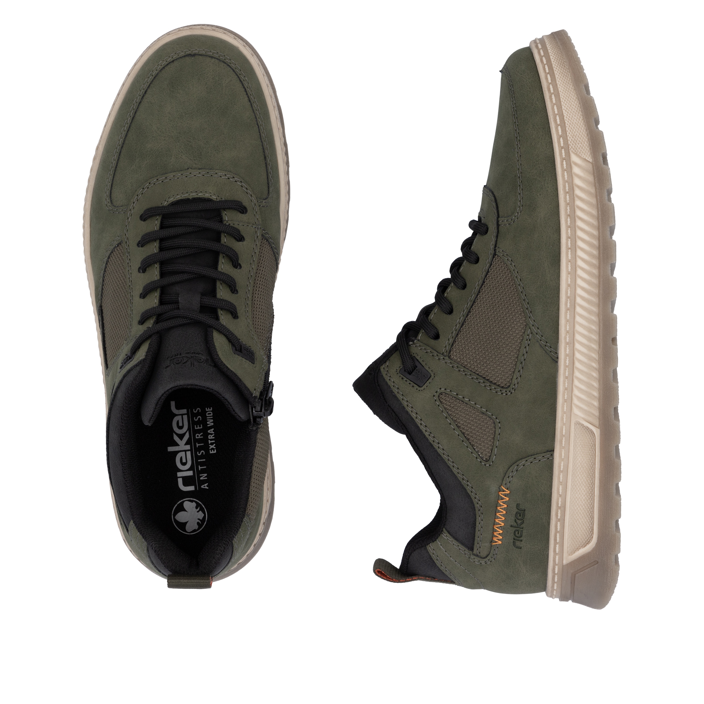 Rieker Sneaker  Schnürschuh, Halbschuh, Outdoorschuh mit gepolstertem Schaftrand