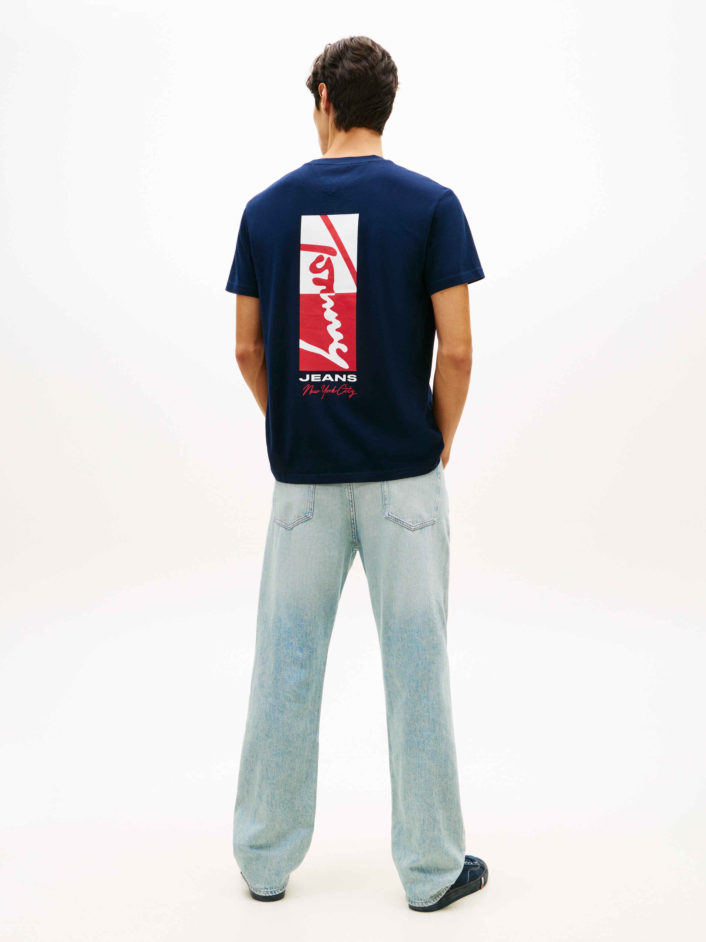 Tommy Jeans T-Shirt »TJM REGULAR SIGN BLOCK« Regular fit mit Rundhalsausschnitt