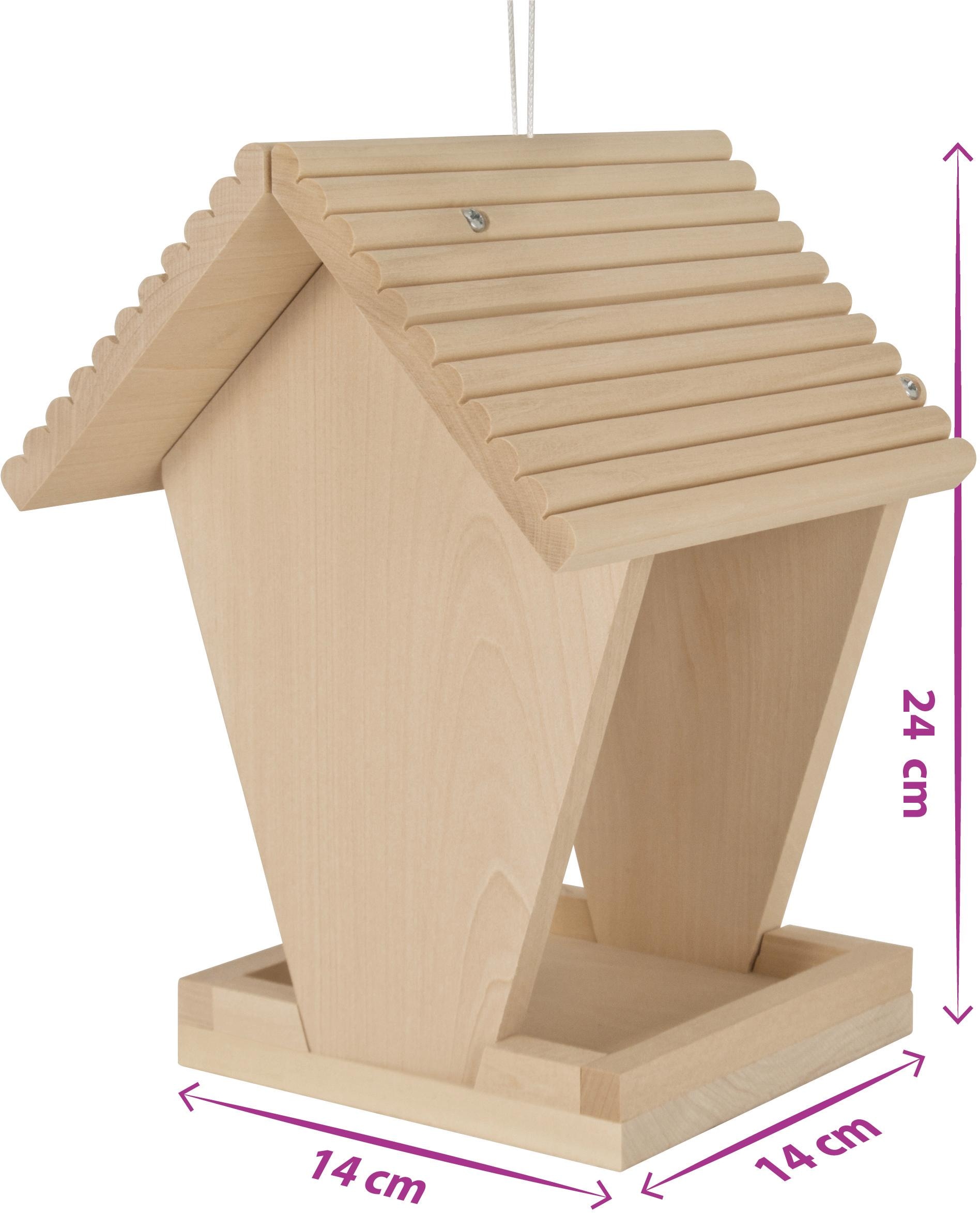 Eichhorn Kreativset »Outdoor Futterhaus«, (Set), Zum Zusammenbauen und Bemalen; Made in Europe