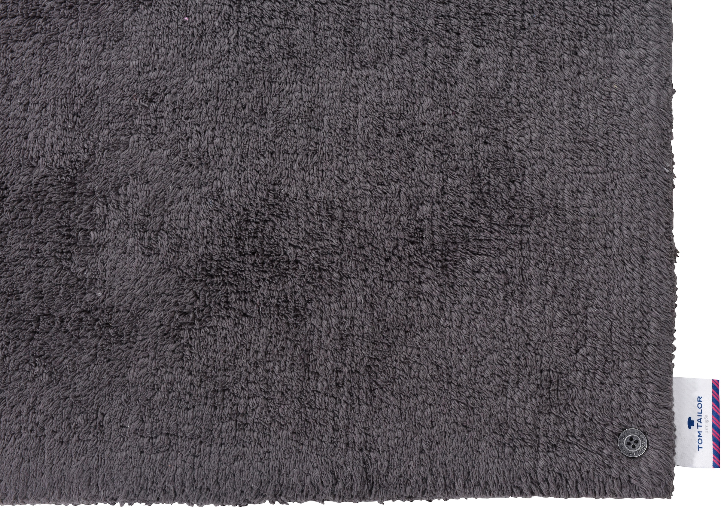 TOM TAILOR HOME Badematte »Cotton Double Uni«, beidseitig nutzbar-fußbodenheizungsgeeignet-strapazierfähig, Badteppich, Uni Farben, rechteckig & quadratisch erhältlich