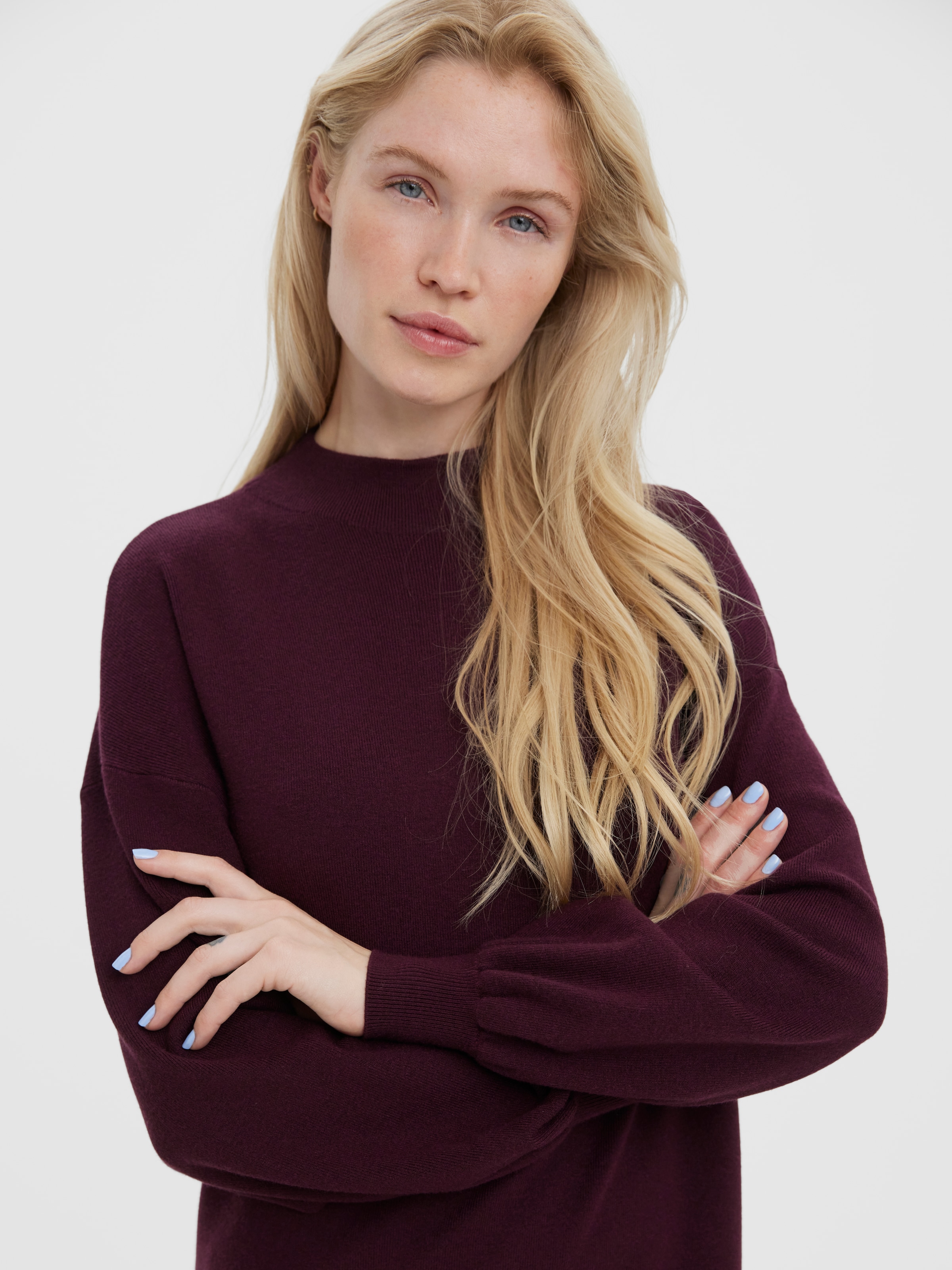 Vero Moda Strickkleid »VMNANCY LS FUNNELNECK DRESS GA NOOS«