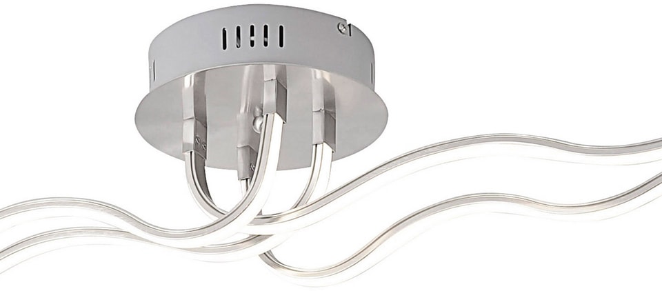 JUST LIGHT Deckenleuchte »WAVE«, 4 flammig, Leuchtmittel LED-Board | LED fest integriert, inkl. festverbautem LED (3000 Kelvin), feste Arme (wellenförmig)