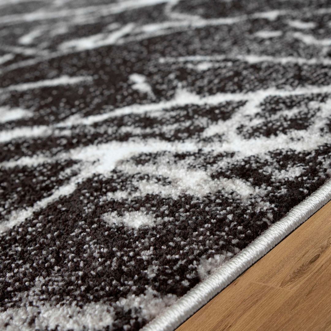 my home Teppich »Tjara«, rechteckig, 9 mm Höhe, Marmor-Design, mit besonders weichem Flor, Kurzflor, dichte Qualität
