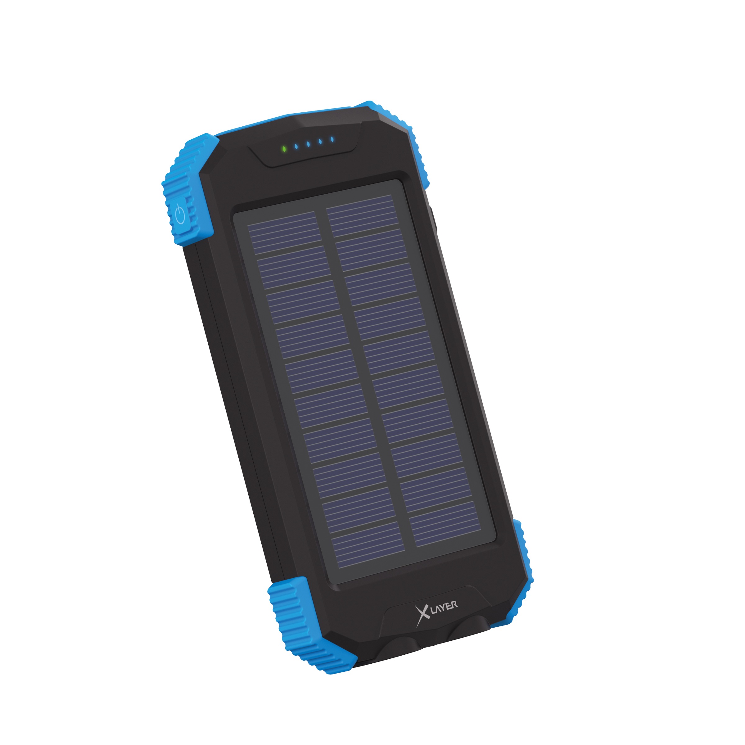 Zusatzakku »Powerbank PLUS Solar Wireless Black/Blue 10.000 mA«