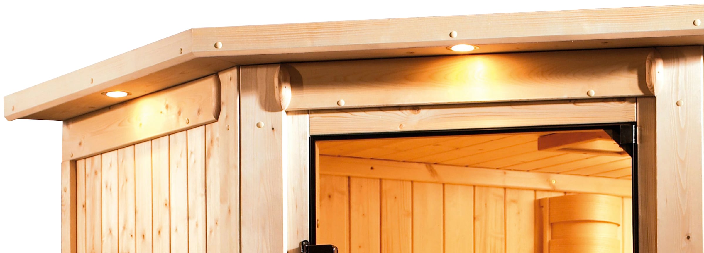 Karibu Sauna »Aline 1« Set,  9-kW-Ofen mit integrierter Steuerung