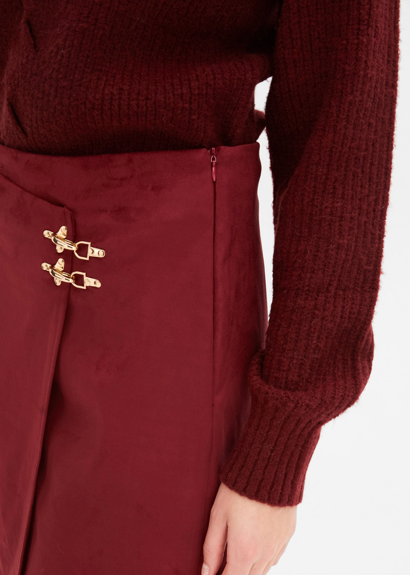 bonprix Lederimitatrock »Lederimitat-Rock in Wickeloptik« Lederimitat-Rock in Wickeloptik