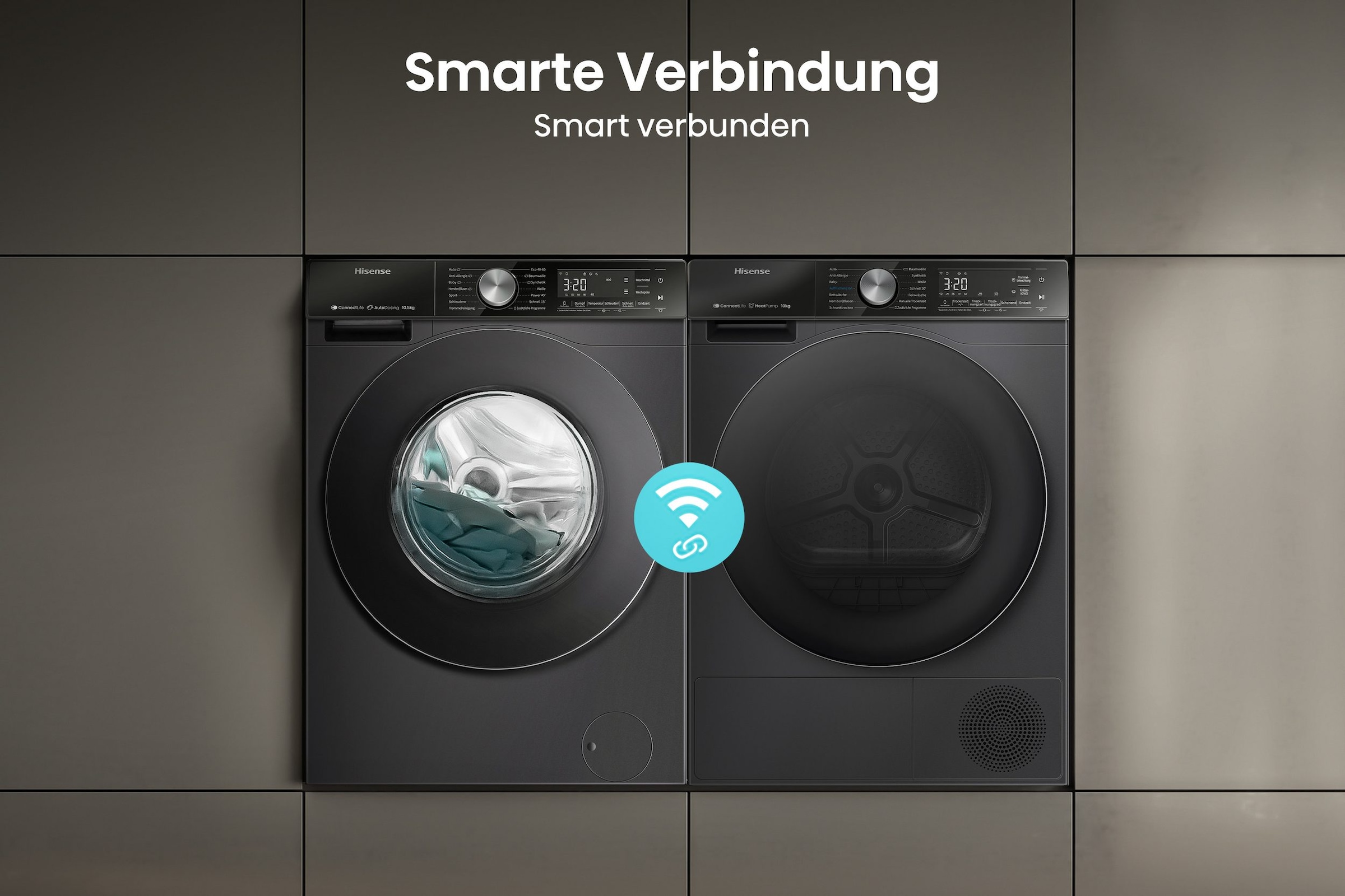 Hisense Waschmaschine 5S Serie »WF5S1045BB« 10,5 kg 1400 U/min AutoDosing