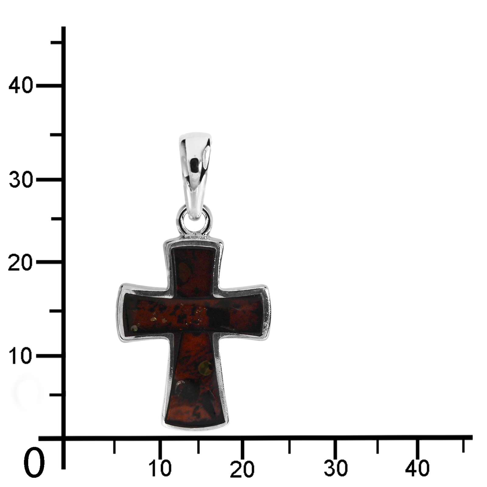 OSTSEE-SCHMUCK Kettenanhänger »- Kreuz 23 x 18 mm - Silber 925/000 - Bernstein«
