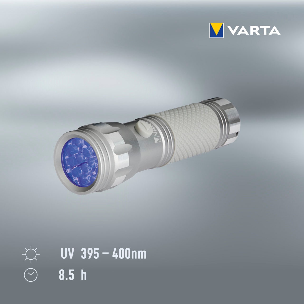 VARTA Taschenlampe »UV Licht«, (Set), Leuchte macht Unsichtbares sichtbar Hygienehilfe mit Schwarzlicht