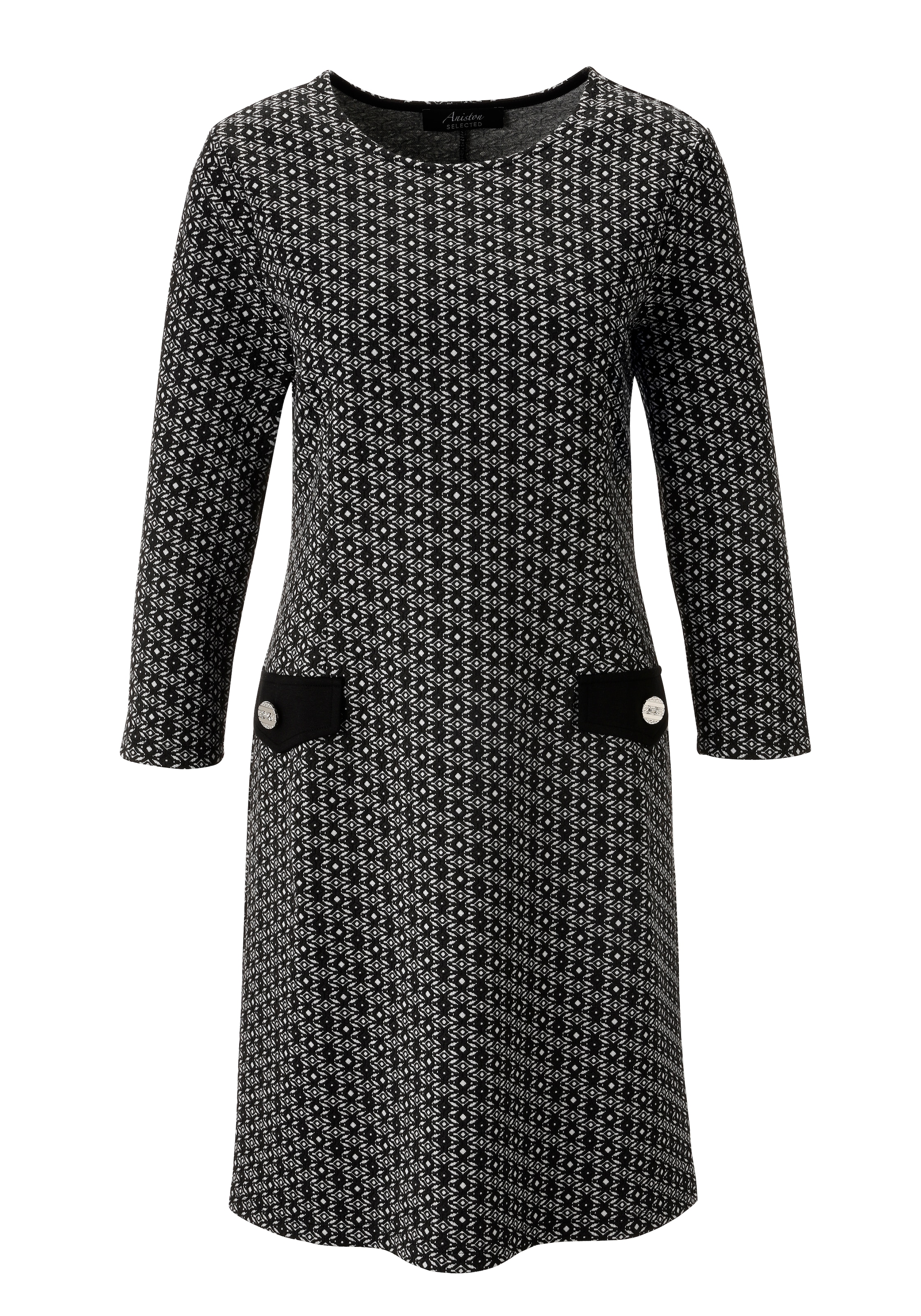 Aniston SELECTED Etuikleid, mit grafischer Jacquardmusterung - NEUE KOLLEKTION
