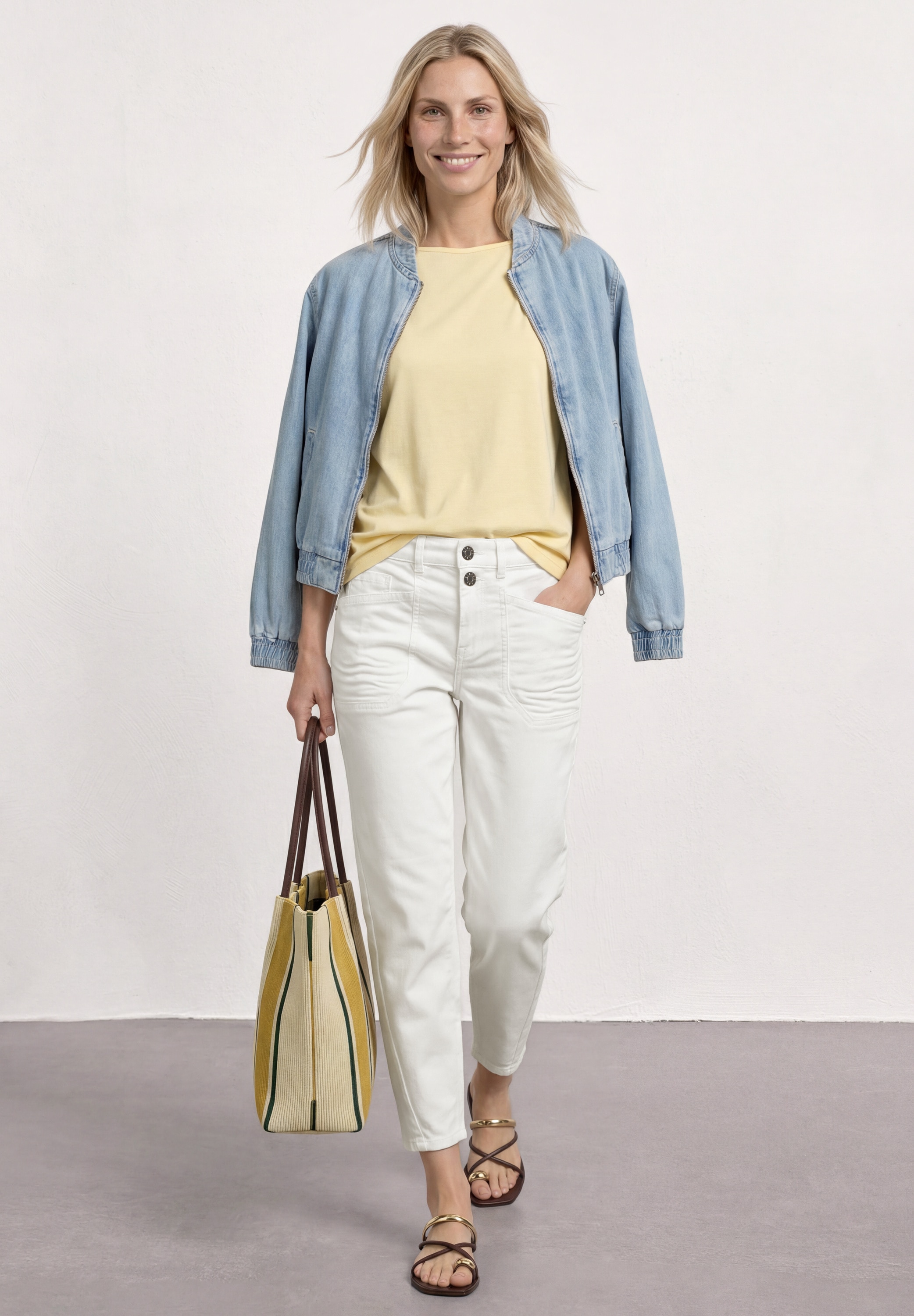STREET ONE Loose-fit-Jeans »Style Karlie« High Waist Barrel Leg Jeans mit Viskose