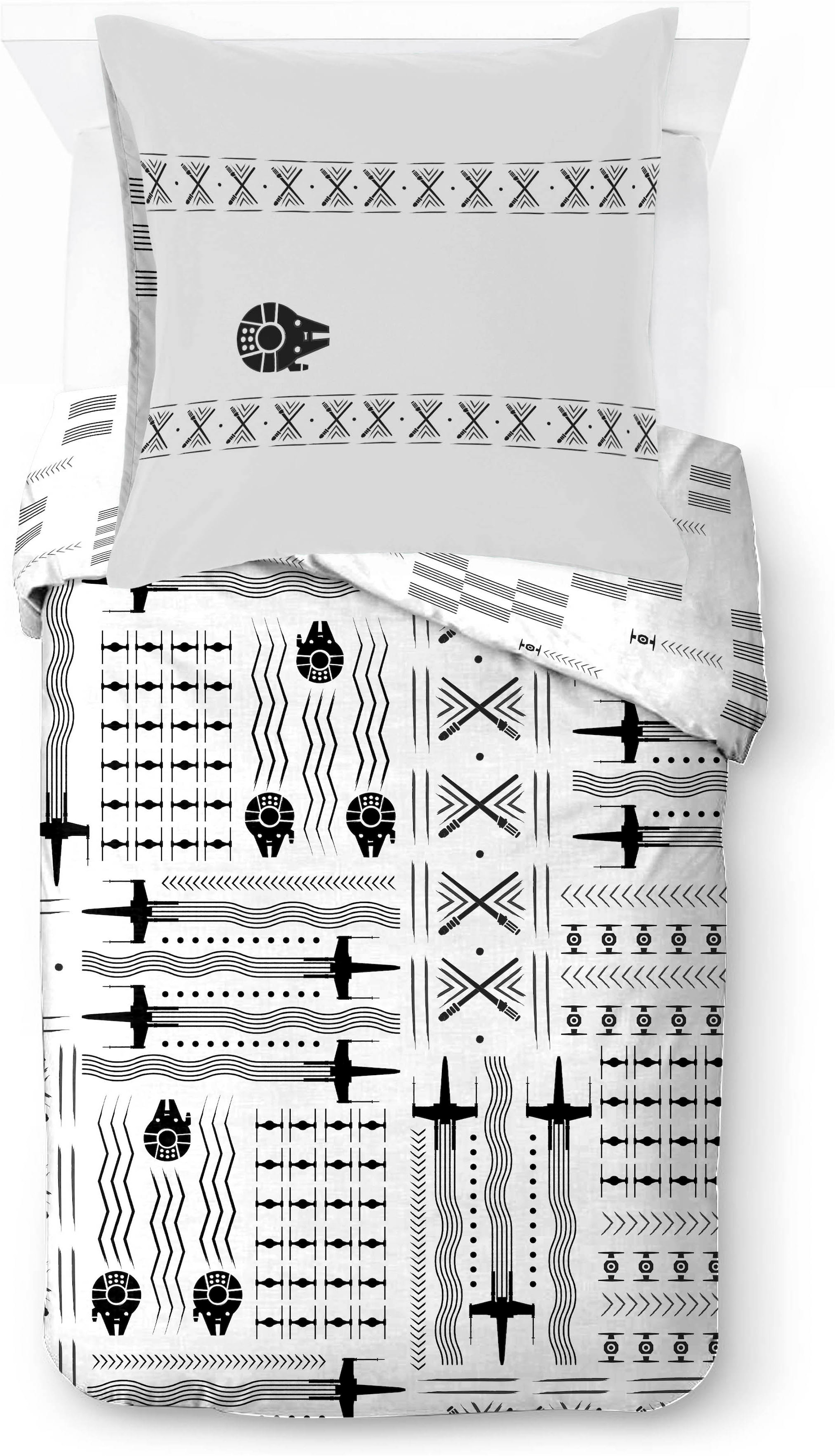 Star Wars Kinderbettwäsche »Star Wars Patterned Check« 2 100% Baumwolle
