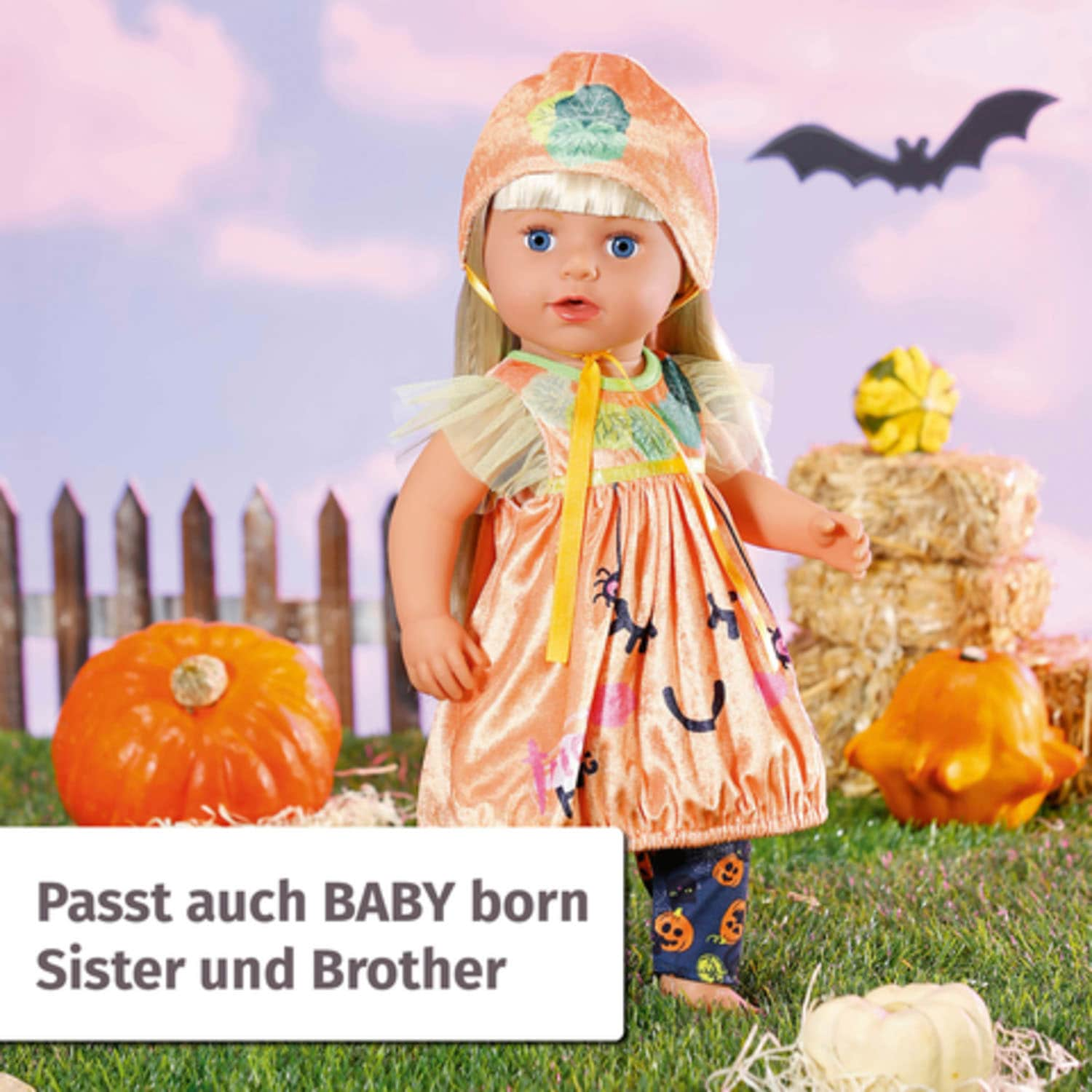 Baby Born Puppenkleidung »Halloween Kürbiskleid, 43 cm«