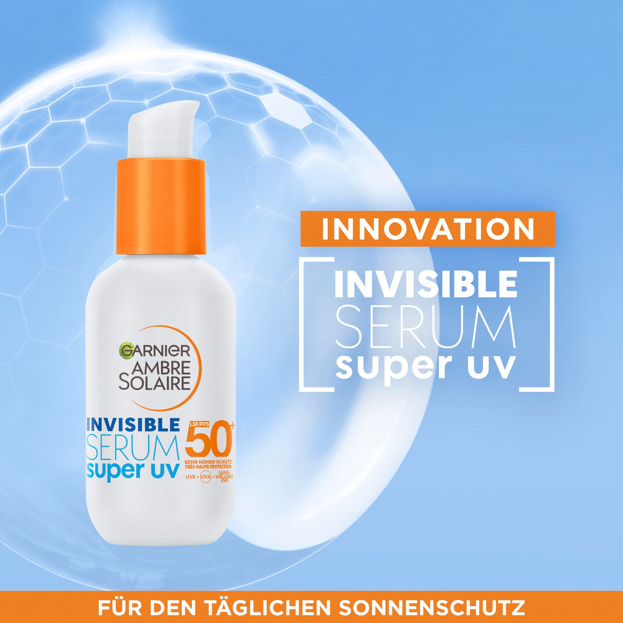 GARNIER Gesichtsserum »Garnier Super UV Sonnenschutz-Serum«, mit hoher Wirksamkeit