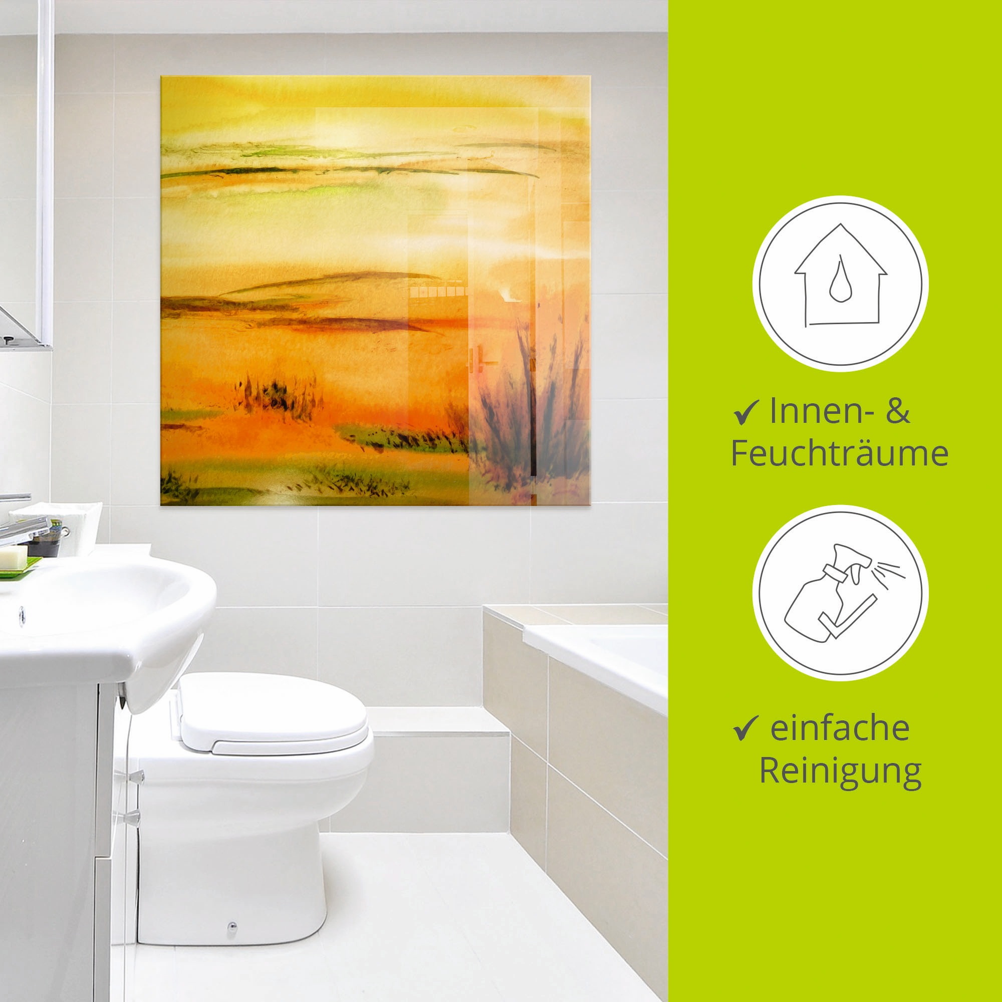 Artland Glasbild »Heißer Sand«, Wüste, (1 St.), in verschiedenen Größen