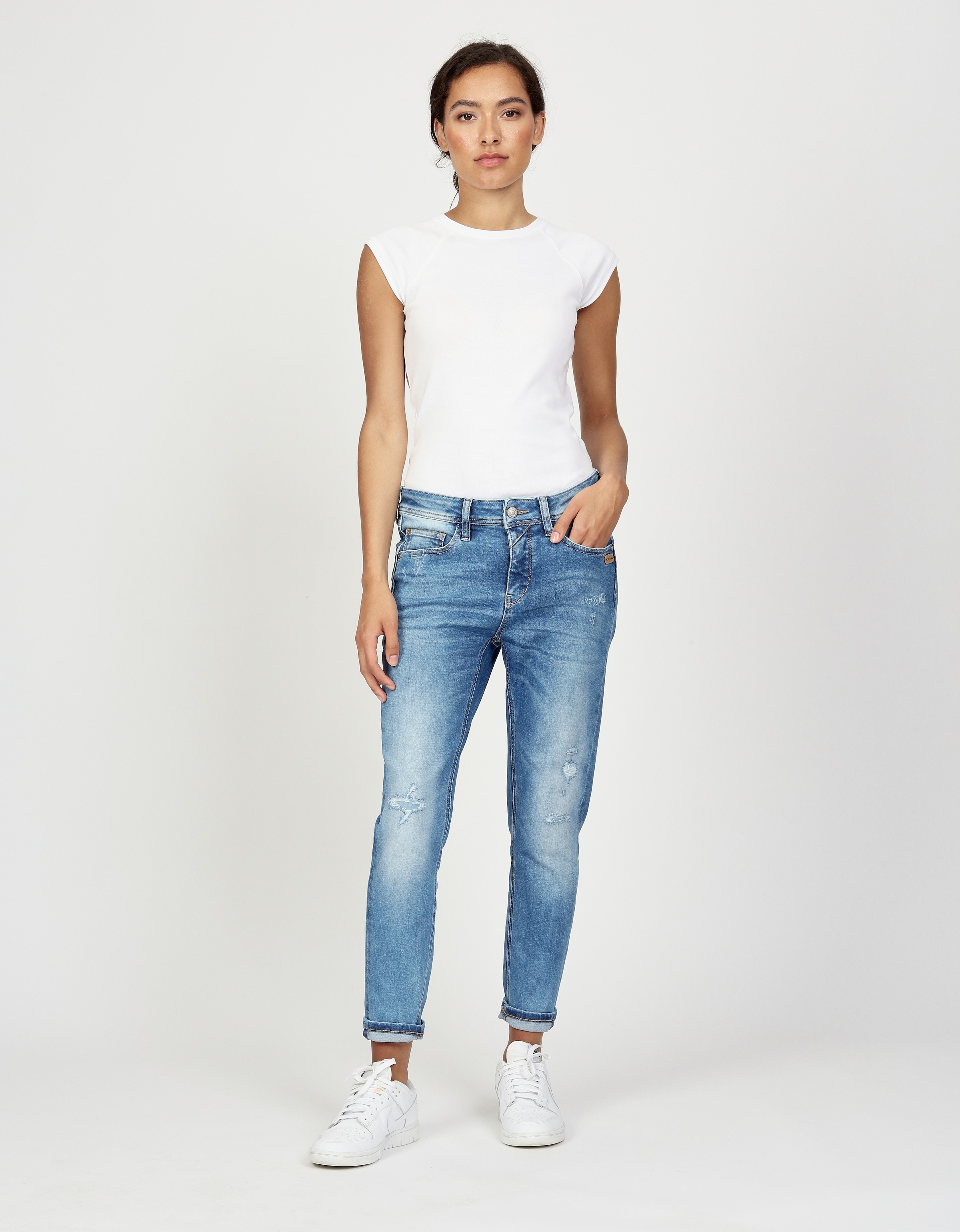 GANG Relax-fit-Jeans »94AMELIE CROPPED«, in 5-Pocket-Style
