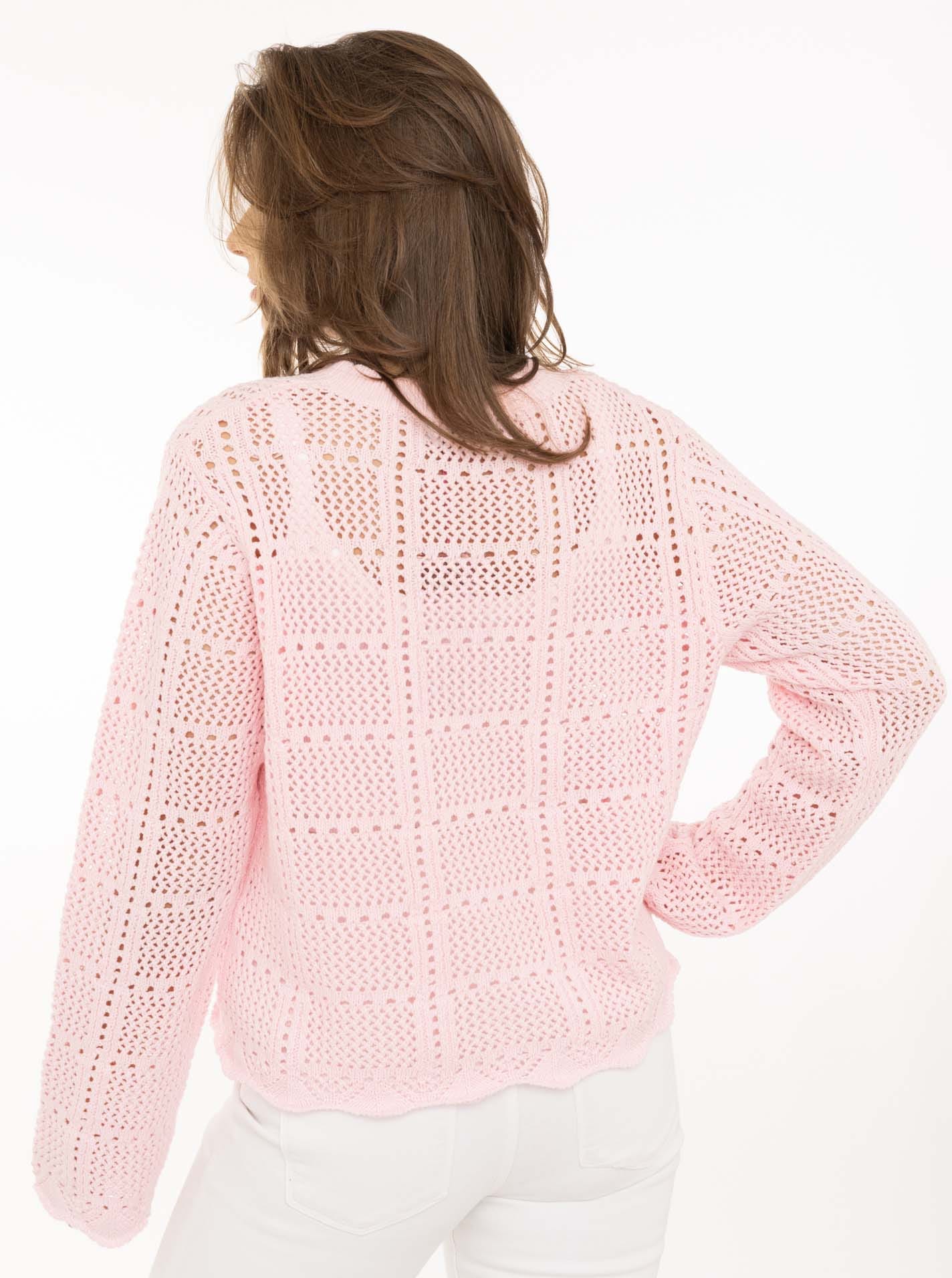 Zwillingsherz Strickpullover »"Lochstrick"« mit Lockstrickmotiv