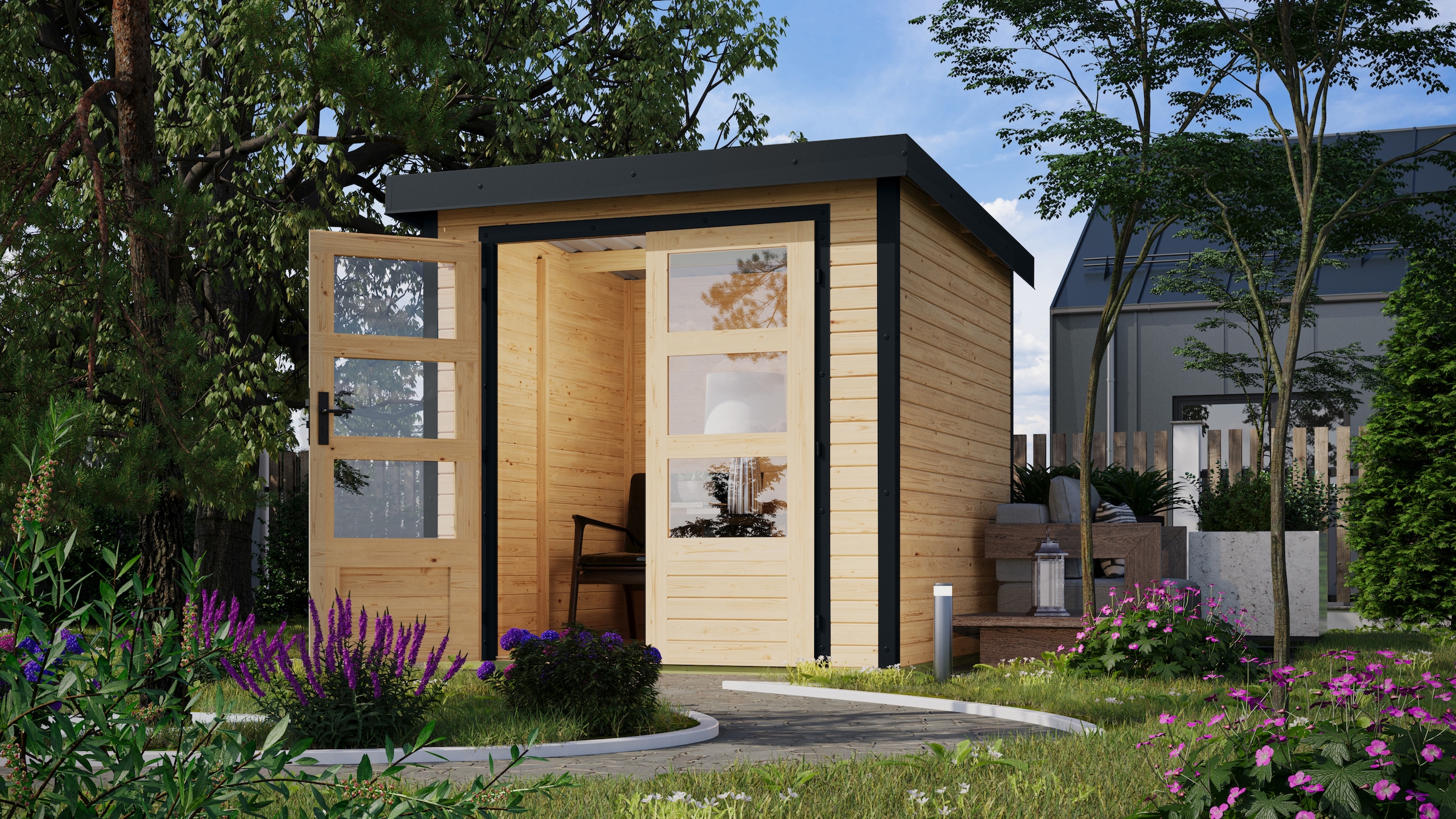 Karibu Gartenhaus »Jupiterino 2, in verschiedenen Farben« Made in Germany