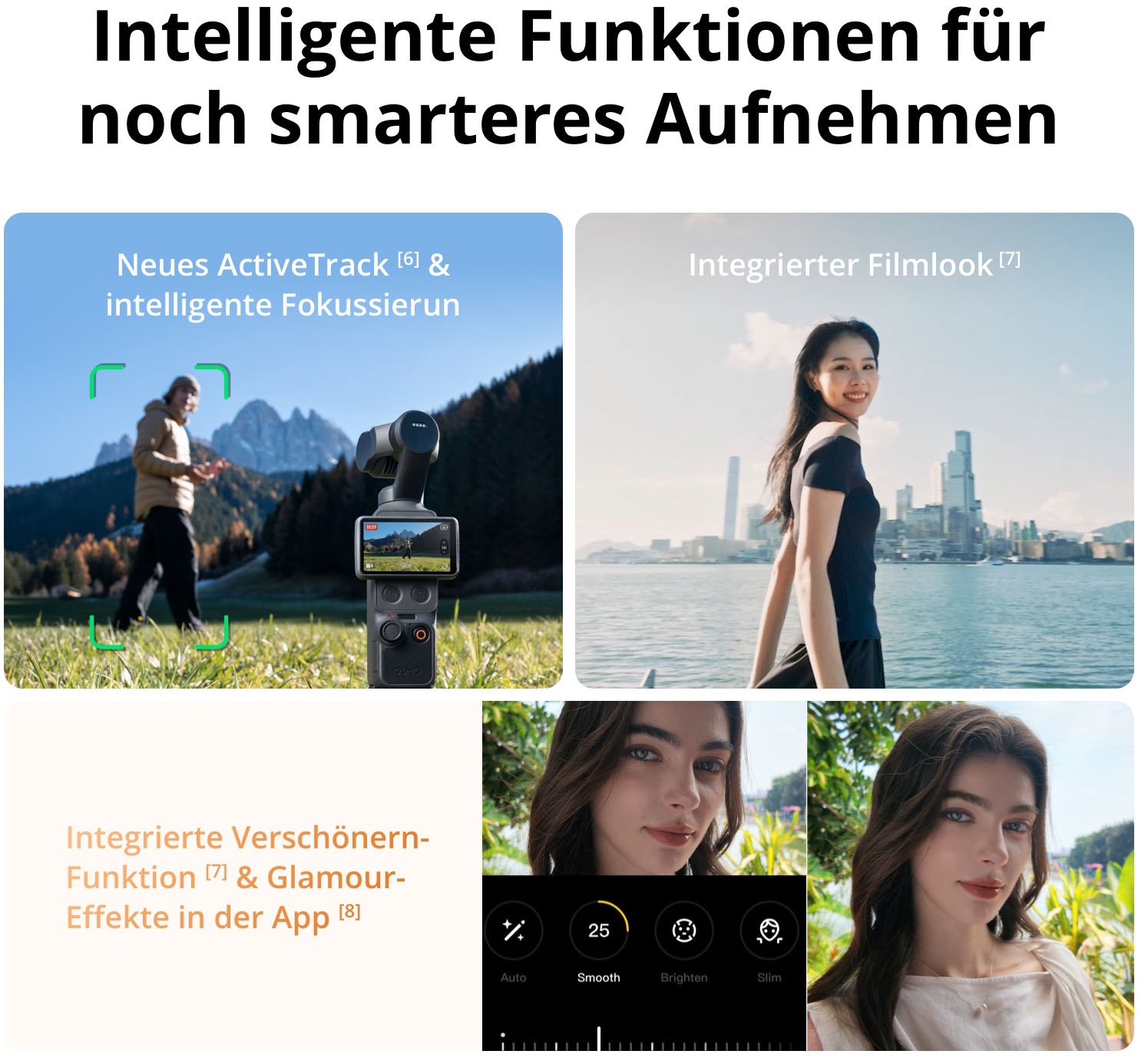 DJI Kompaktkamera »Osmo Pocket 4 Creator Combo« , 37 , Bluetooth