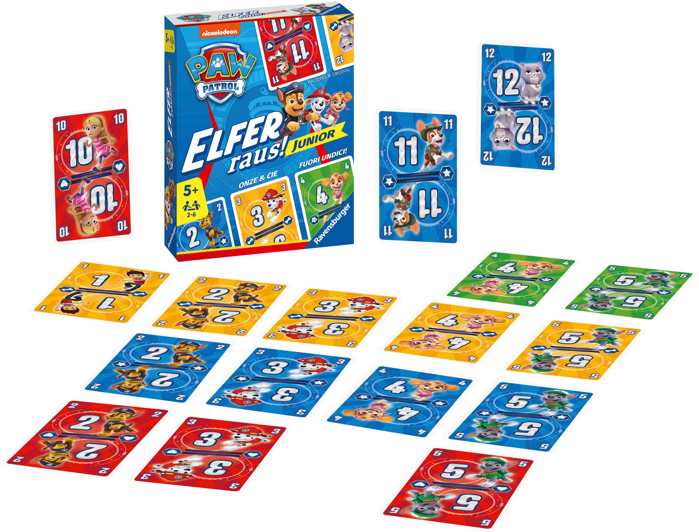 Ravensburger Spiel »PAW Patrol Elfer raus! Junior«, Made in Europe; FSC® - schützt Wald - weltweit