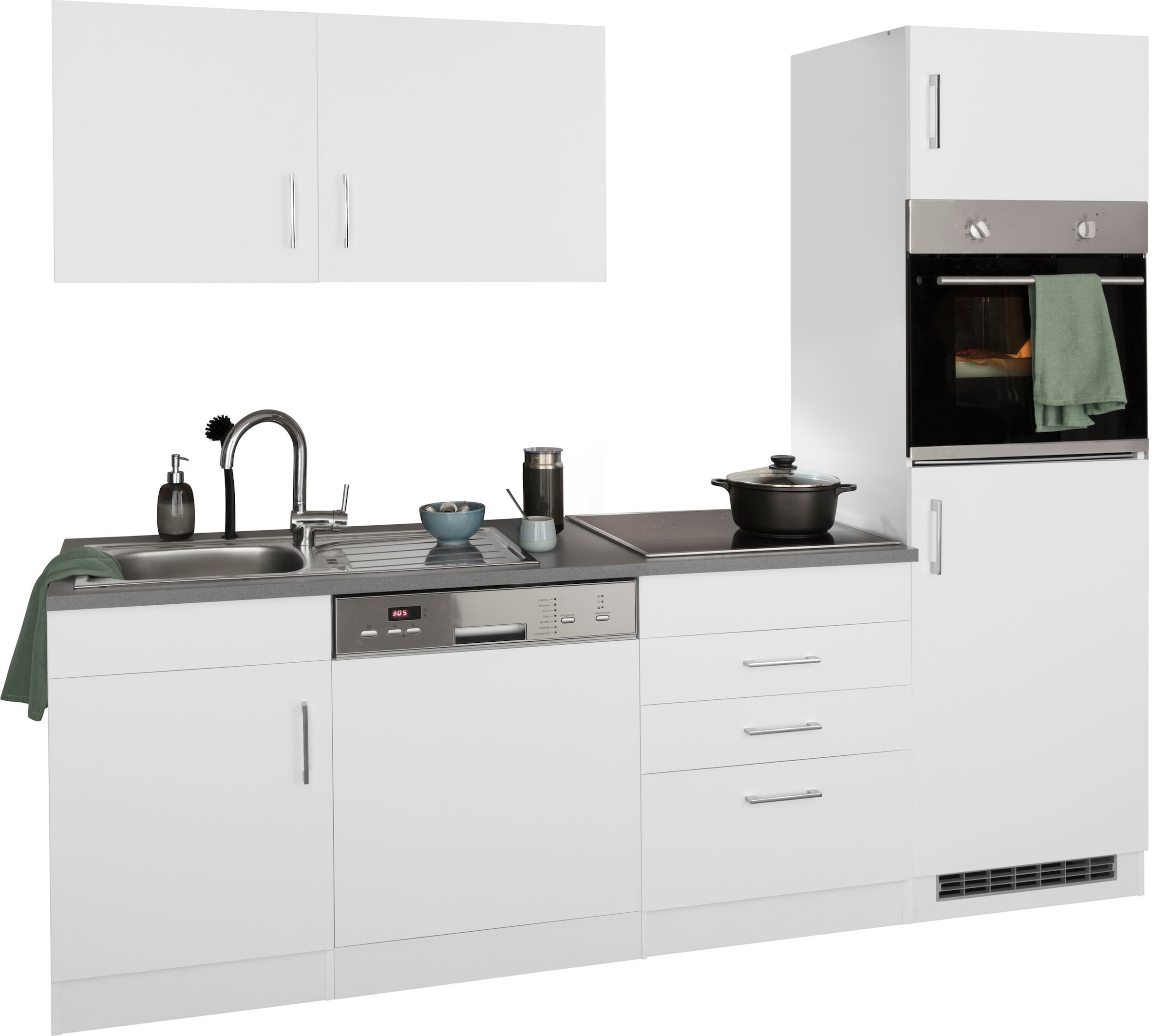 KOCHSTATION Küchenzeile »KS-Paris«, ohne E-Geräte, Breite 230 cm