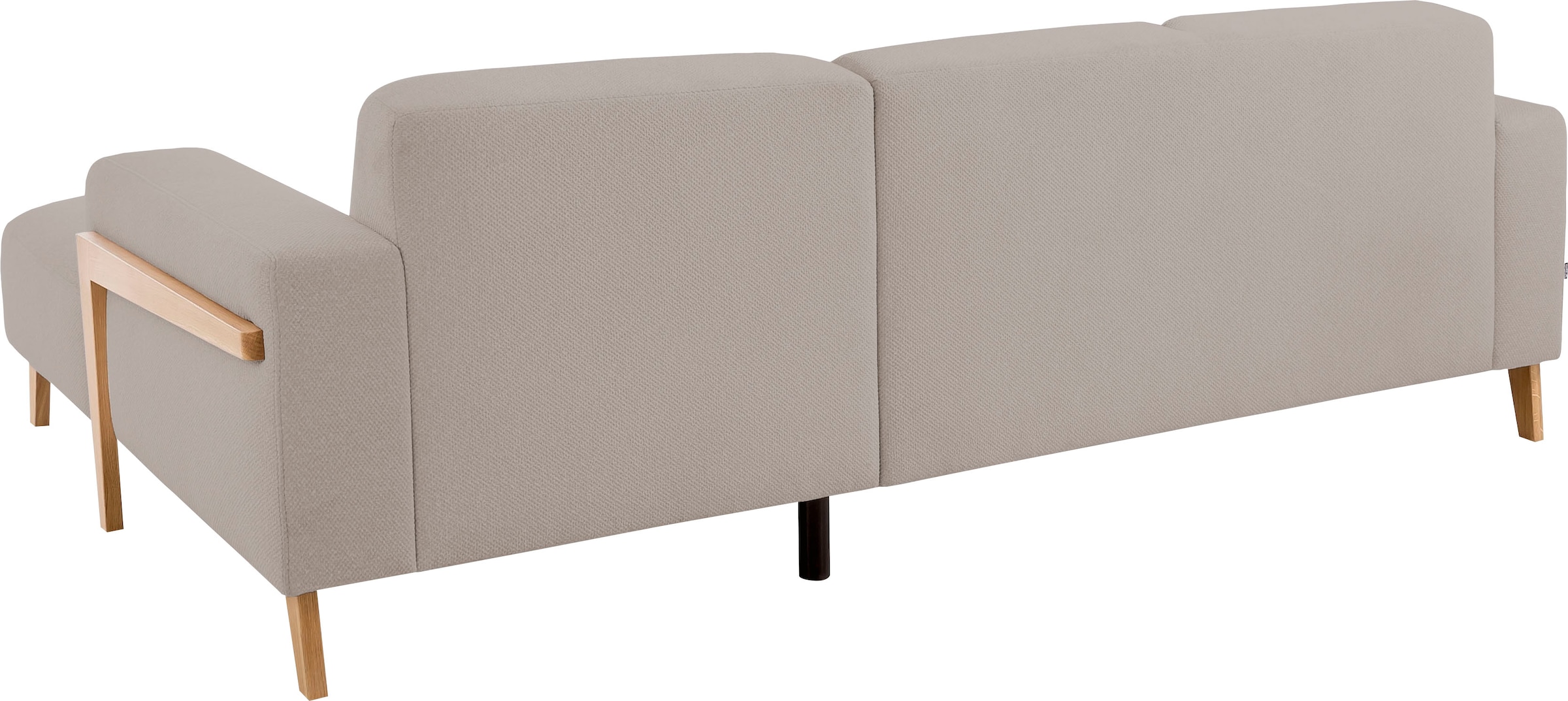 exxpo - sofa fashion Ecksofa »Starr, modern und klassisches Design, hochwertige Verarbeitung, bequem« L-Form, wahlw. elektrische Sitztiefenverstellung, Massivholzfüße